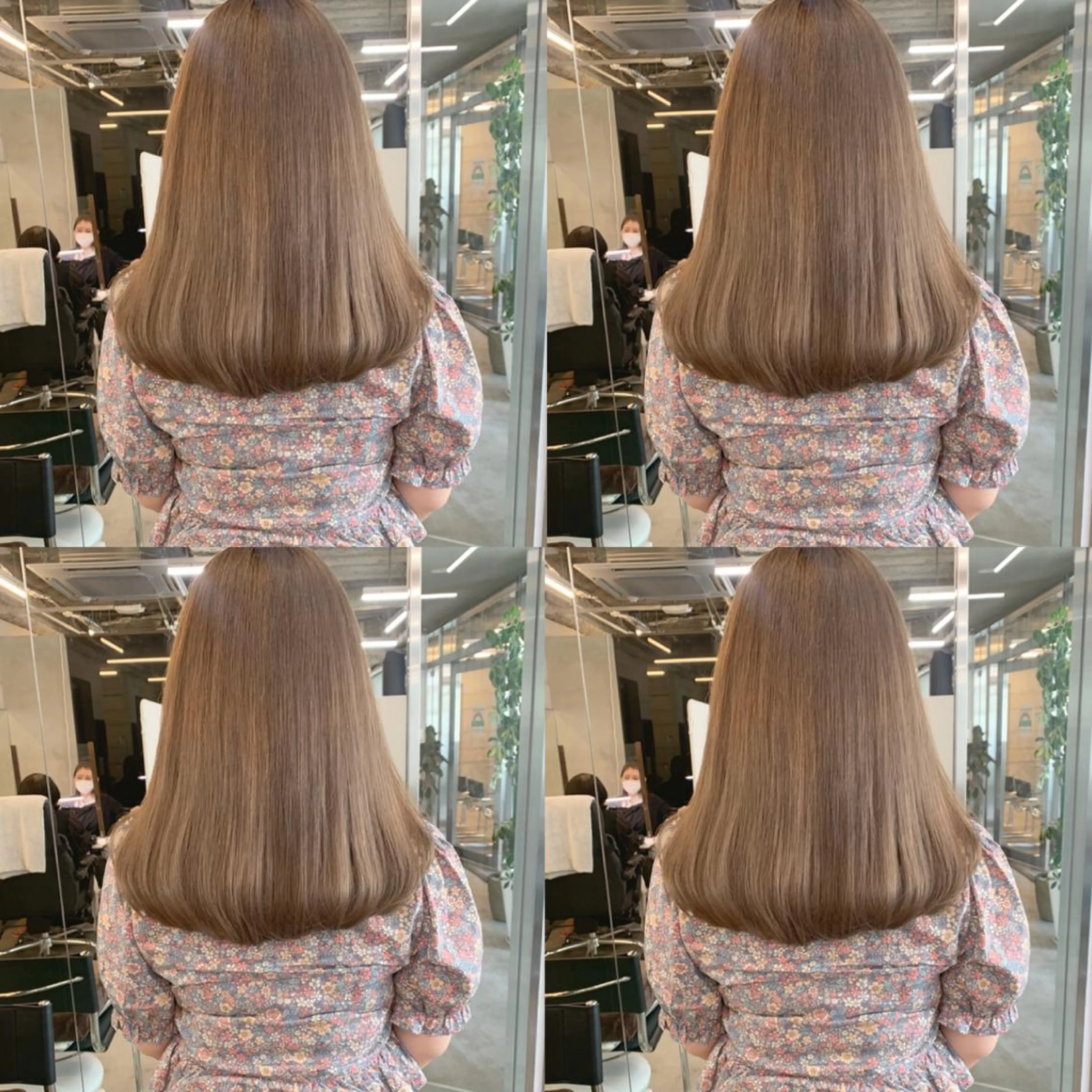 ミディアム カラー カット ヘアカラー トリートメント ヘッドスパ 透明感/オリーブ/ グレージュ/YUKAのヘアスタイル