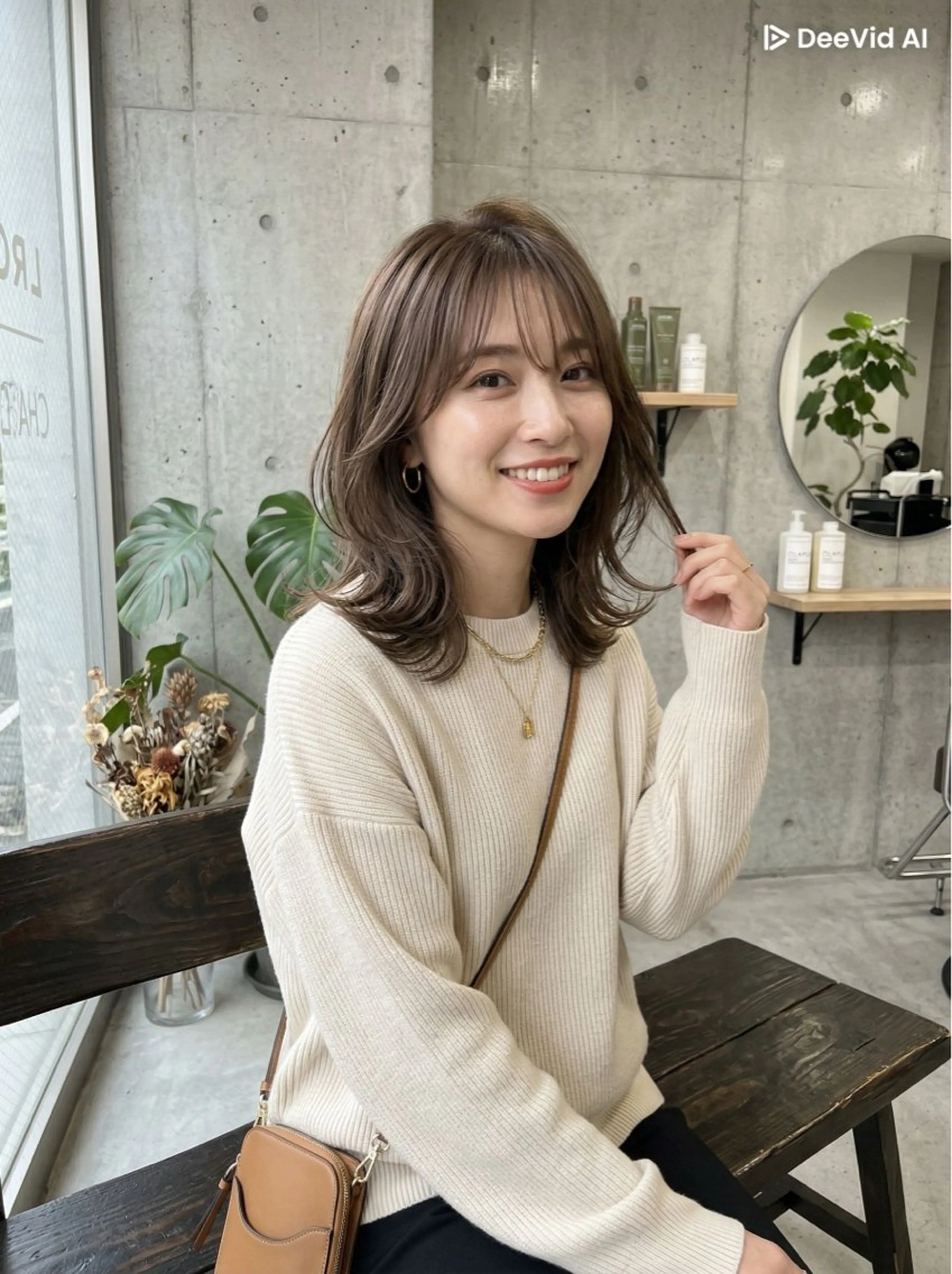 ミディアム カラー カット ヘアカラー トリートメント 岡崎勇人/レイヤー/ 韓国/ケラチンTRのヘアスタイル