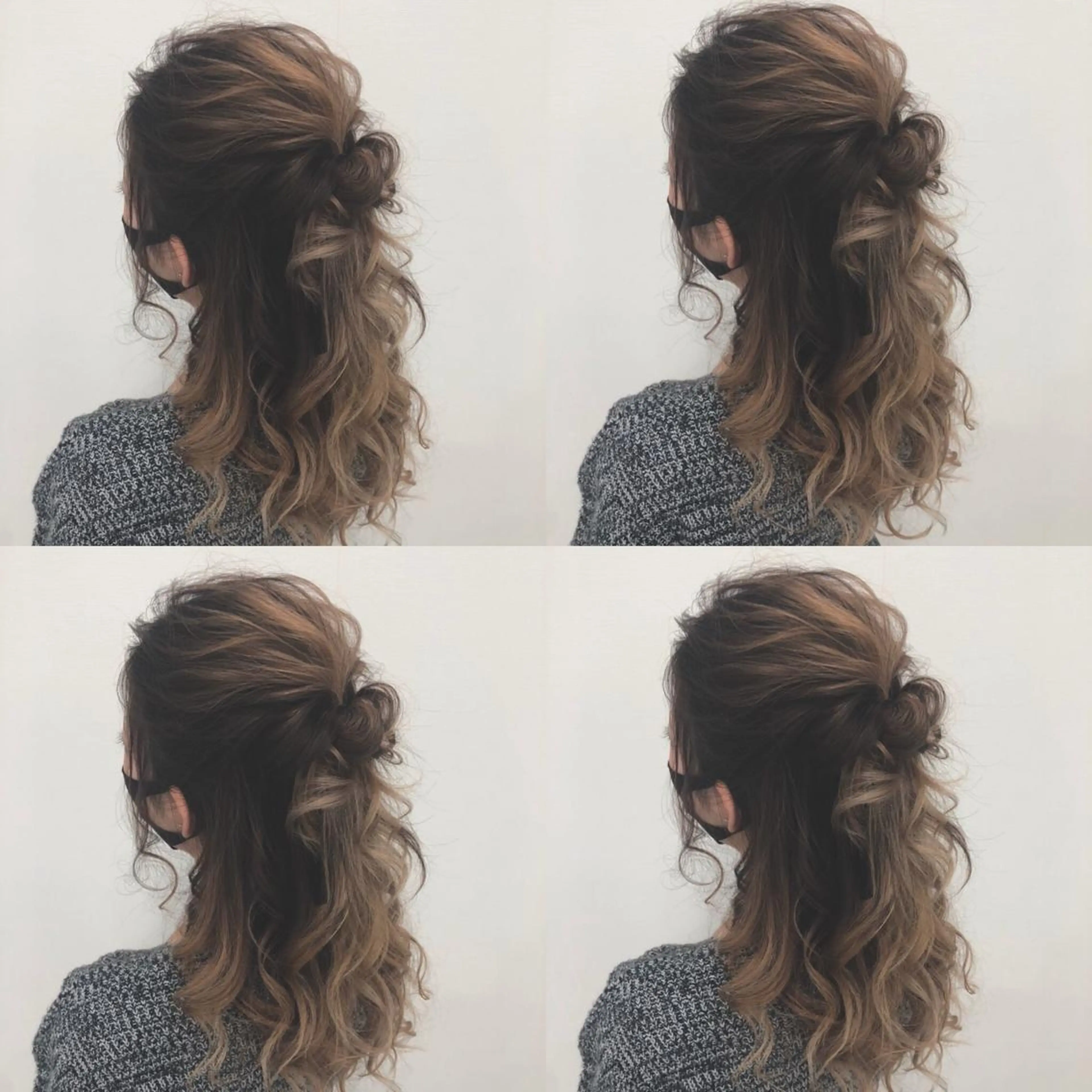 セミロング ヘアアレンジ ハーフアップ ヘアセット 🌷MAYU 🌷のヘアスタイル