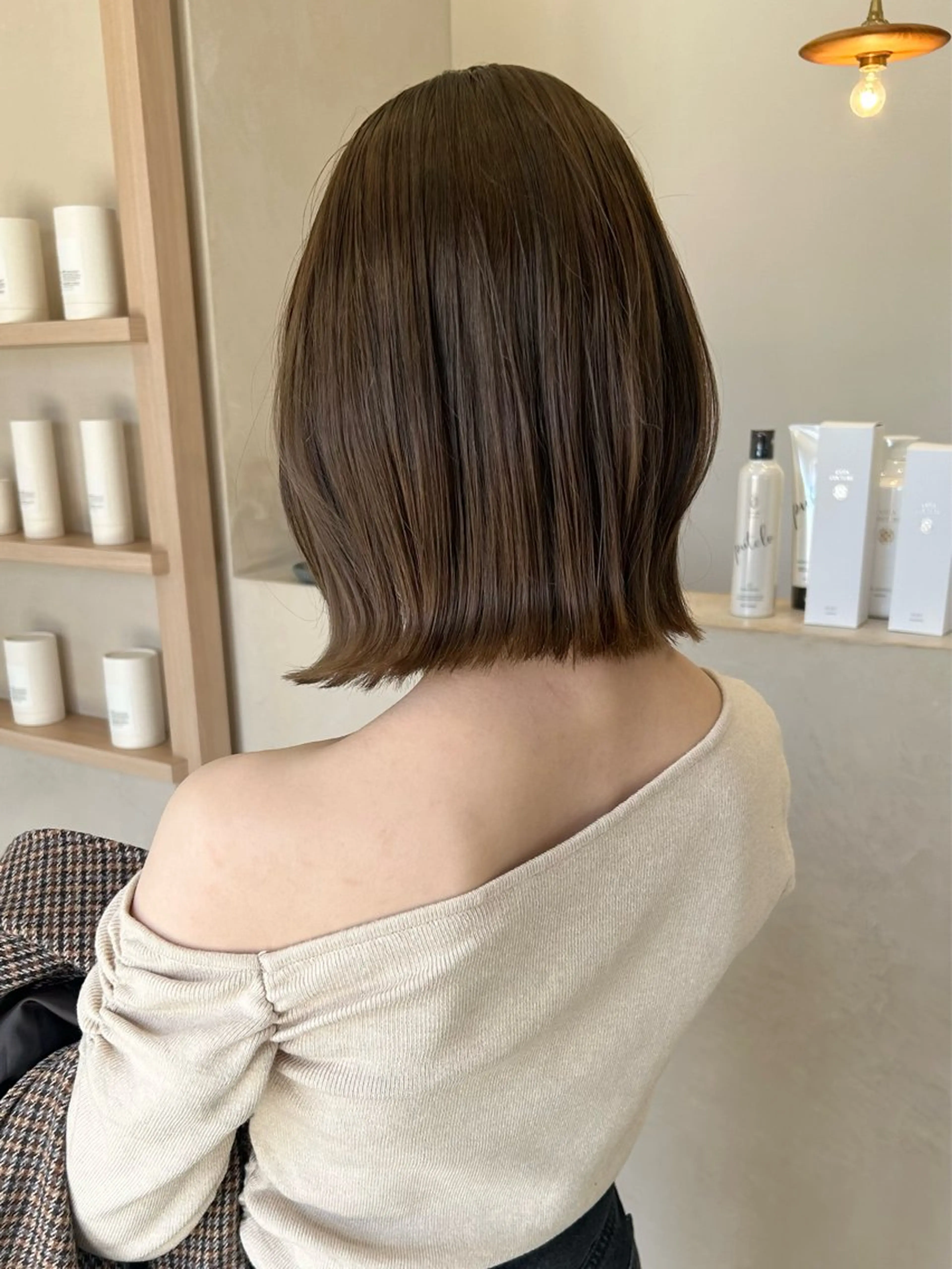 ミディアム カラー レイヤー/韓国ヘア 杉浦結梨のヘアスタイル