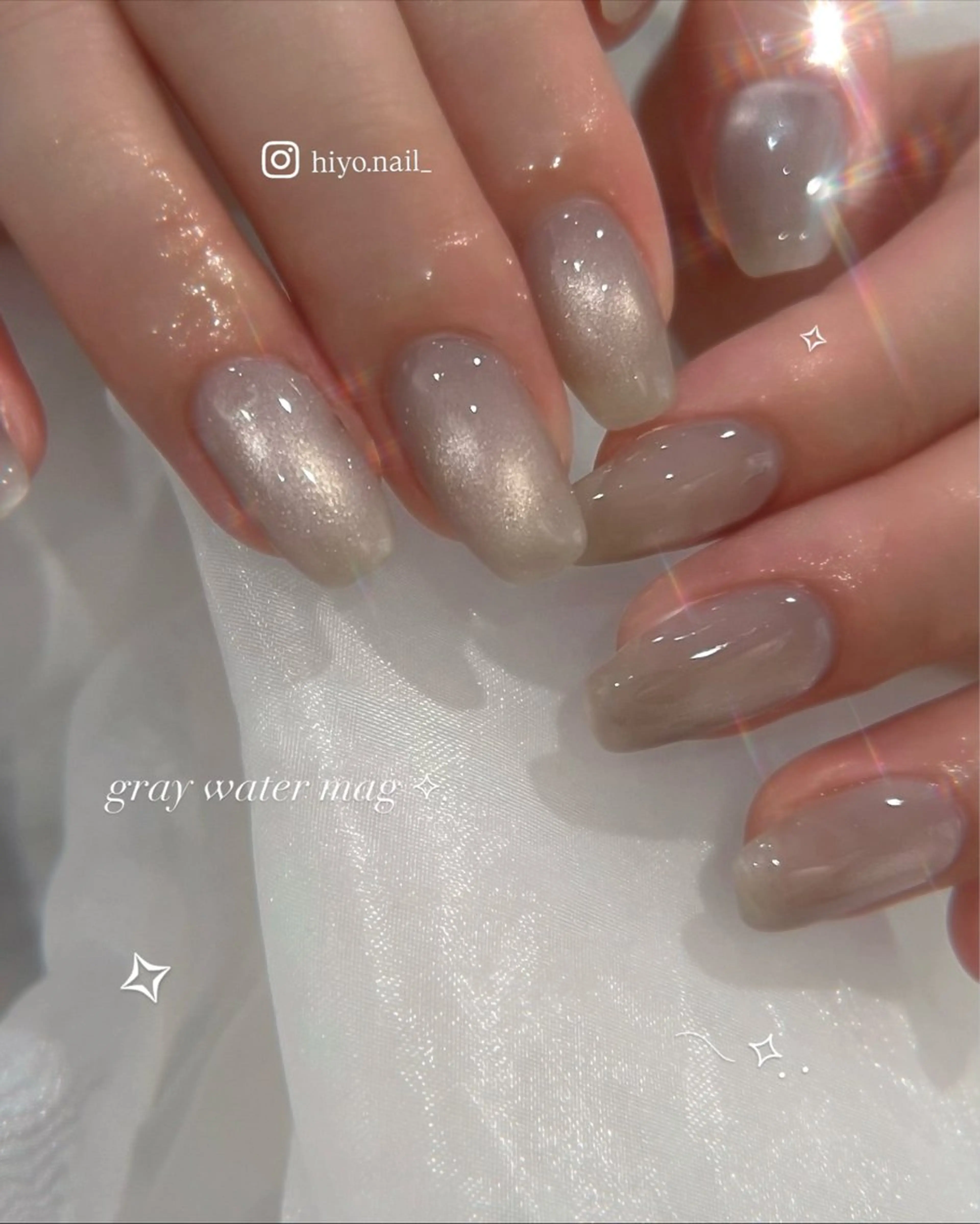 ネイル ハンドネイル ﾌｪﾐﾆﾝ/ｶﾞｰ ﾘｰ🤍hiyo🎀のネイルデザイン