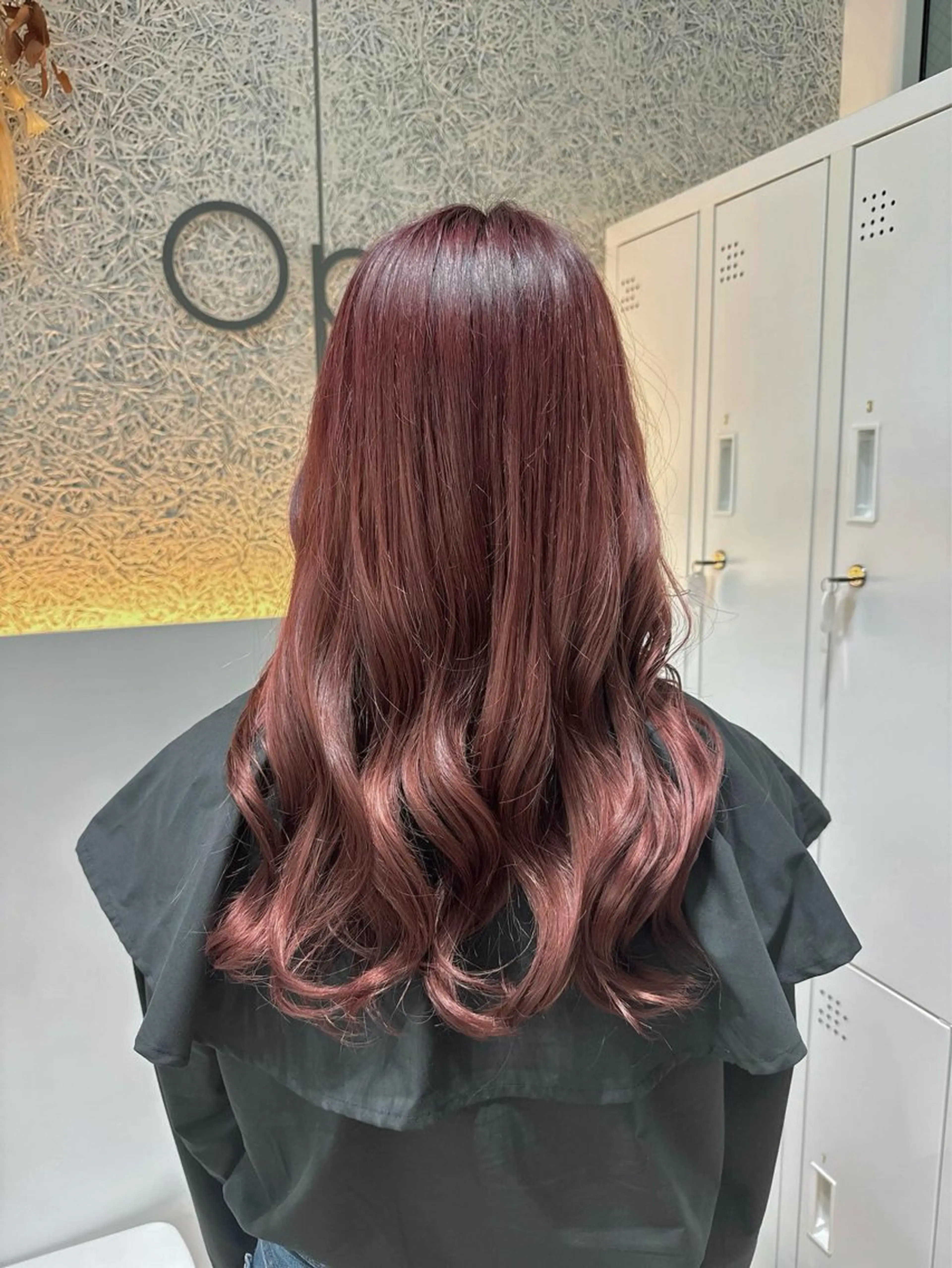 セミロング カラー ブラウンカラー カシス OPS hair大名 🩵yuna🌙のヘアスタイル