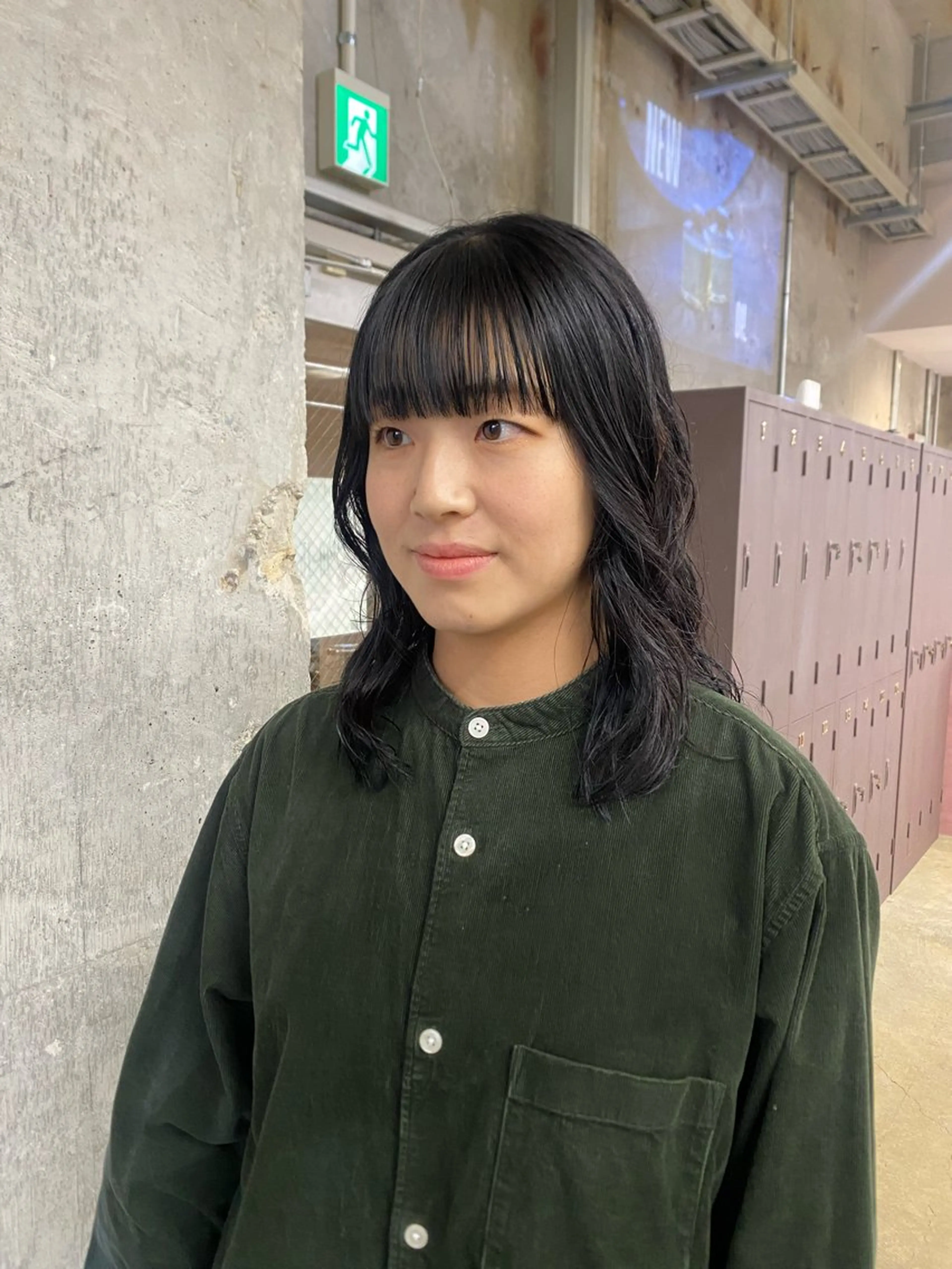 ミディアム カラー パーマ 暖色カラー/オリーブ /ミニボブ/白柳美空のヘアスタイル