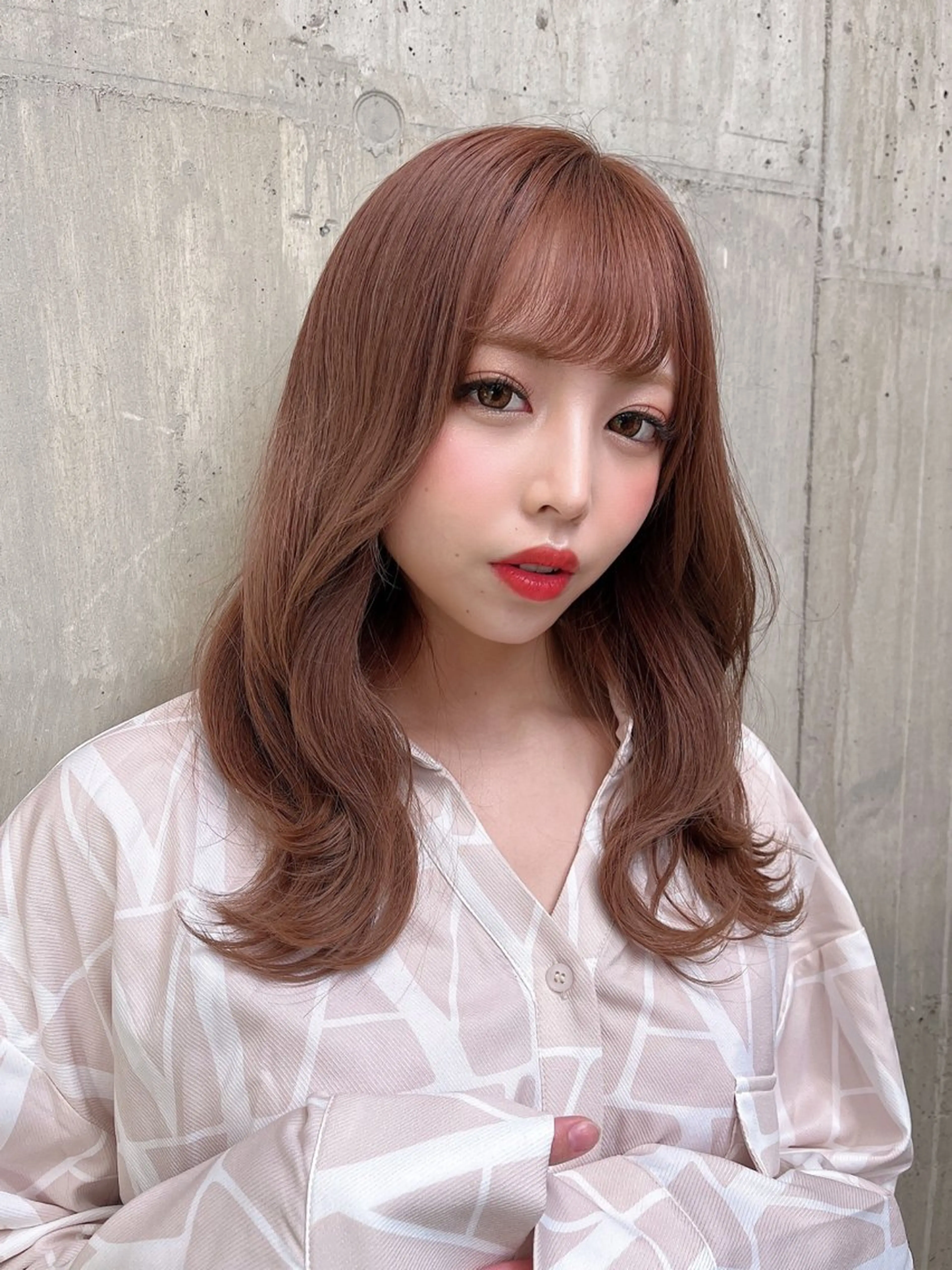 🌹人気No. 1!カット&透明感カラー&髪質改善ハホニコトリートメント&プロのコテ巻き❣️の写真