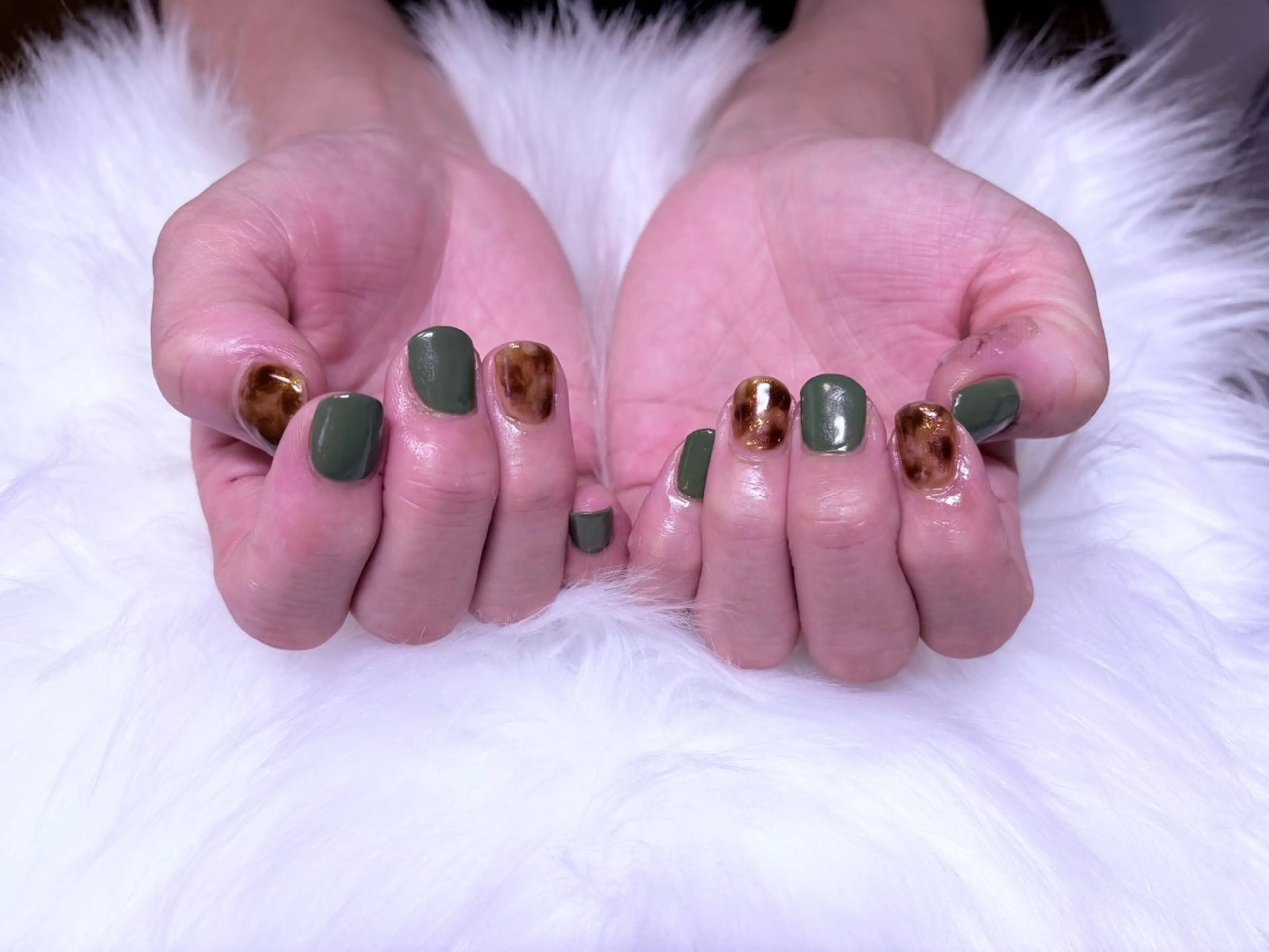 ネイル アートネイル べっ甲ネイル ハンドネイル Nailsalon Dahliaのネイルデザイン