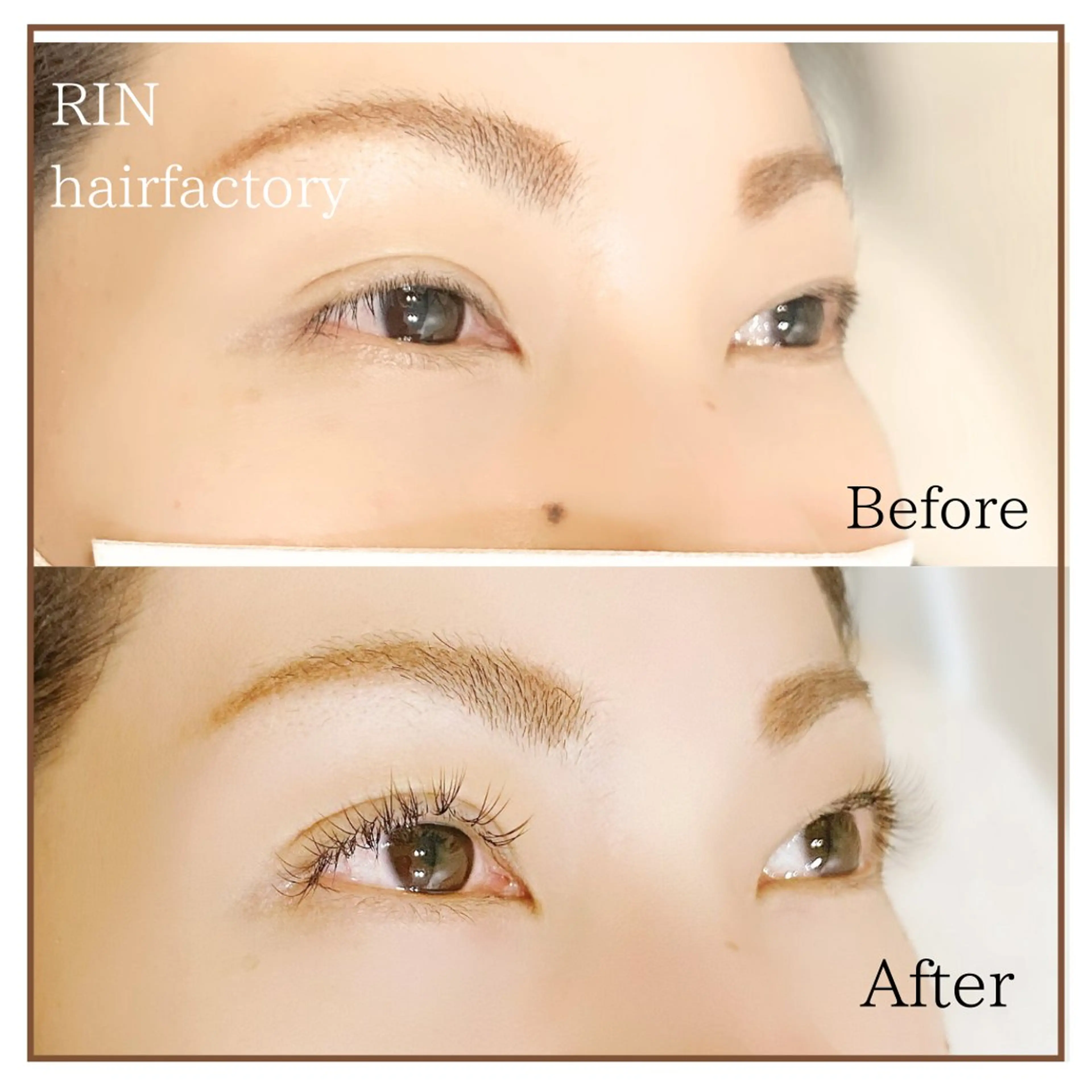 マツエク・マツパ フラットラッシュ ナチュラル RIN hairfactory所属・持田 絵海のマツエク・マツパデザイン