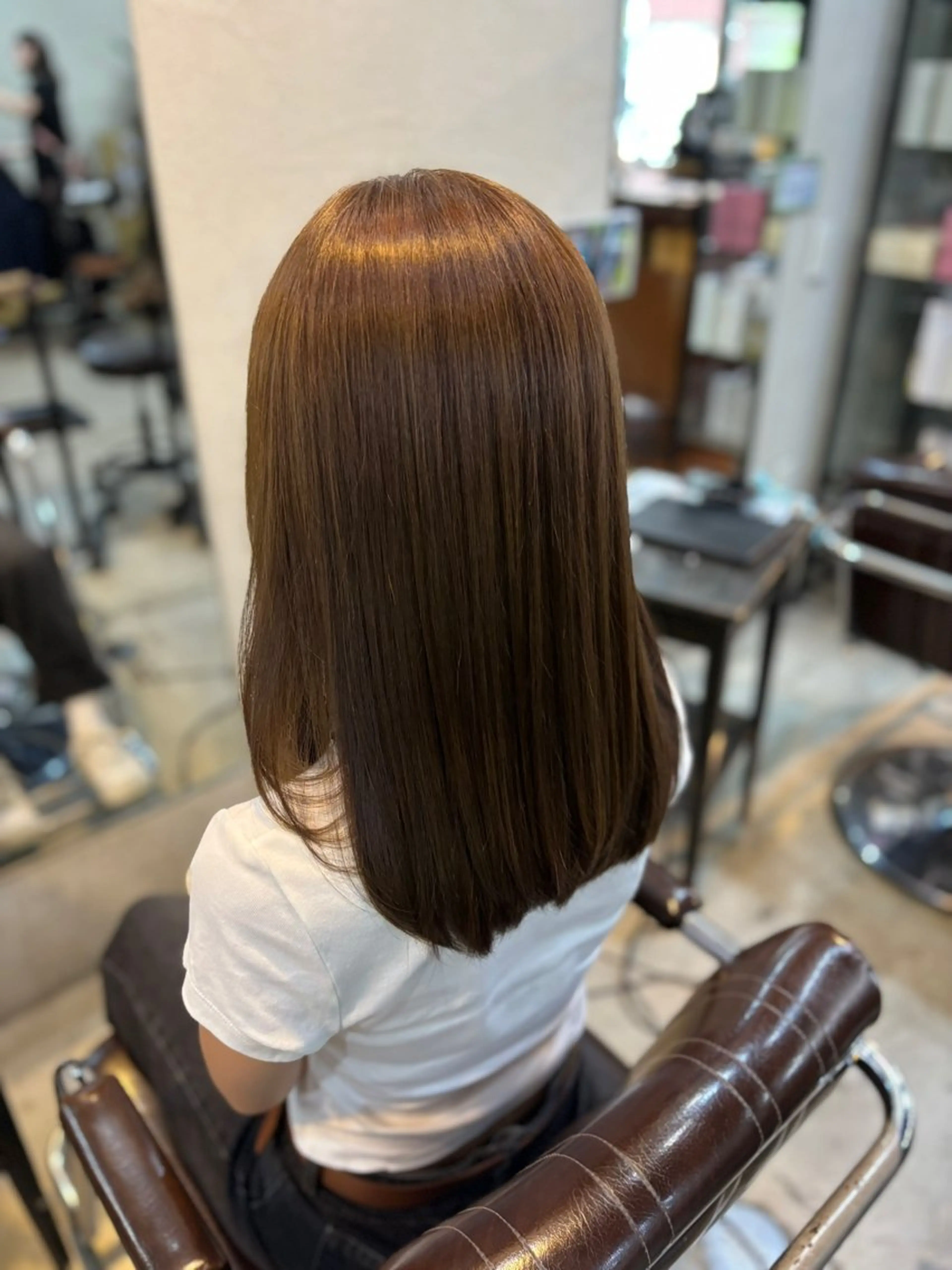 セミロング 猪瀬 純子のヘアスタイル