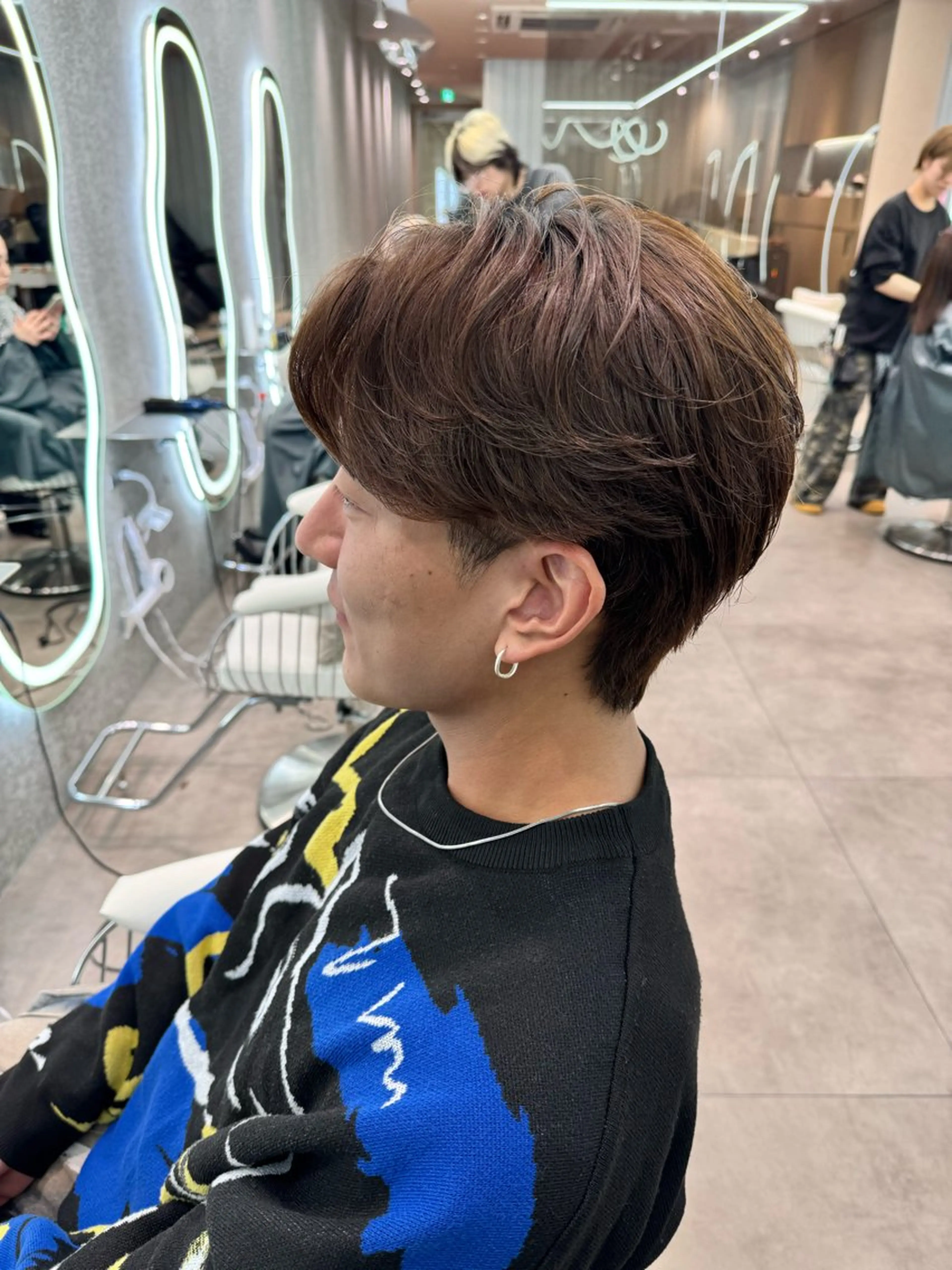 ショート パーマ メンズ カット ヘアセット 🔶似合わせセンター パート/ヤス🔶のヘアスタイル