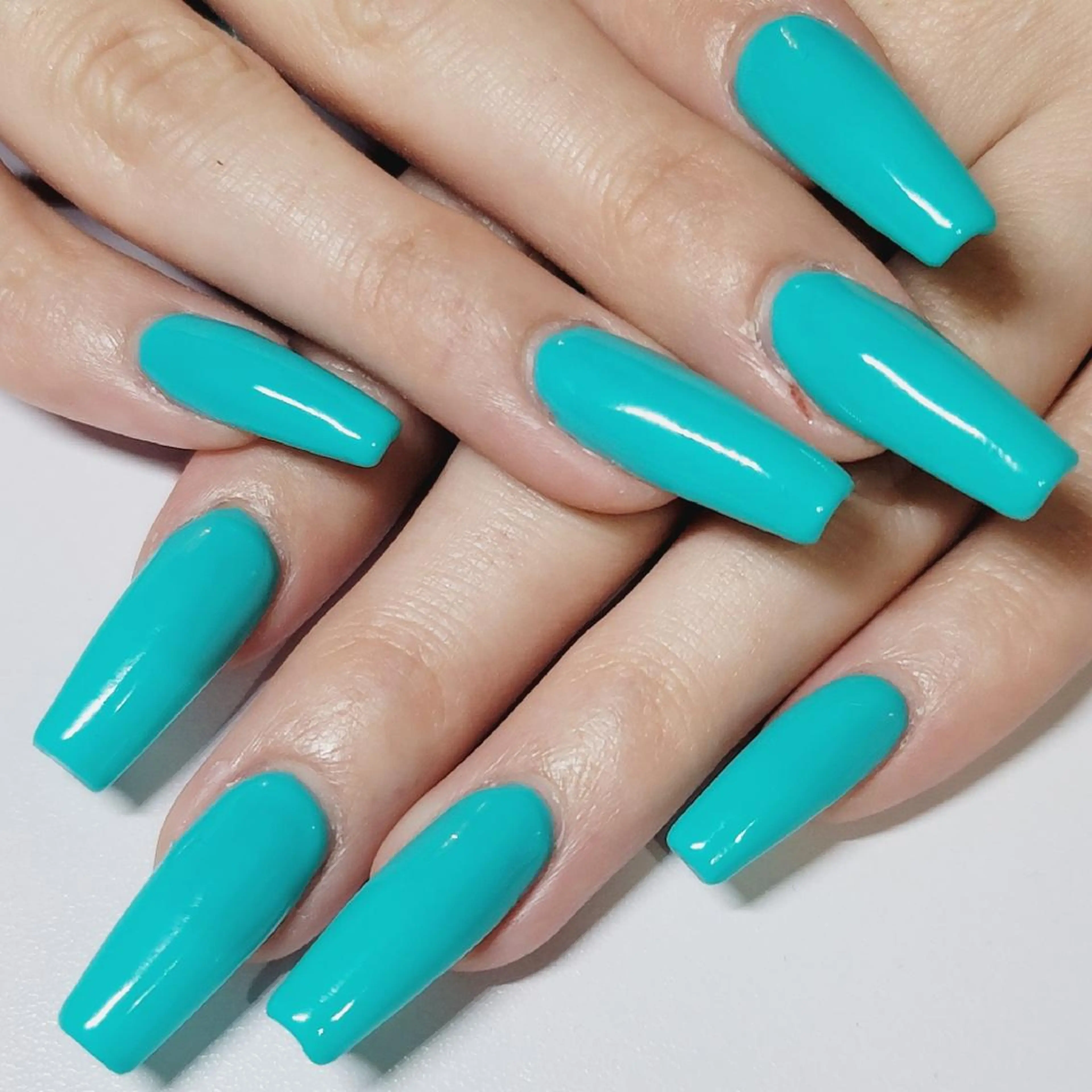 ネイル グリーン ワンカラーネイル ハンドネイル よしだ ひろきのネイルデザイン