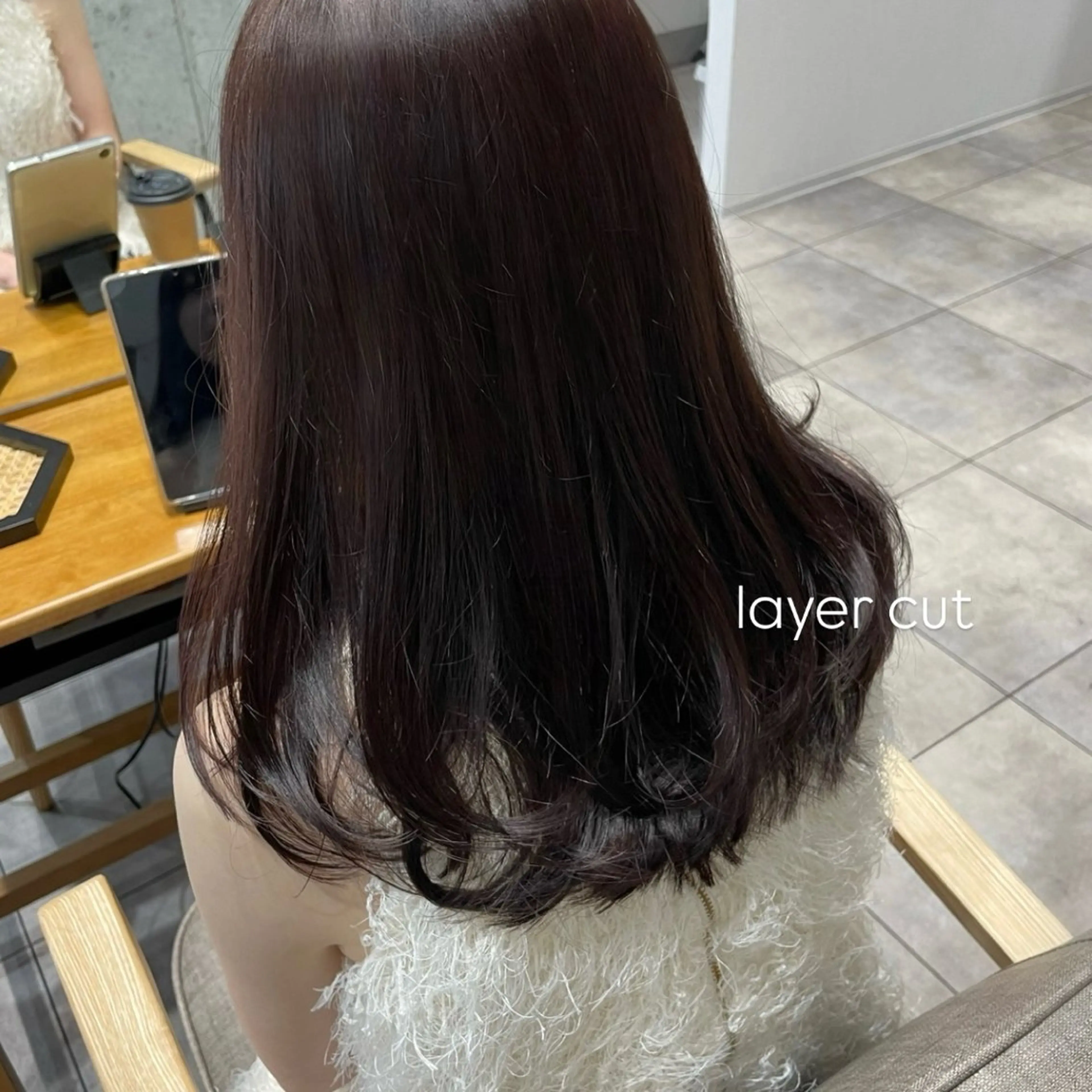 ミディアム レイヤーカット カット ヘアカラー トリートメント 顔周り/レイヤー🎀 natsumiのヘアスタイル