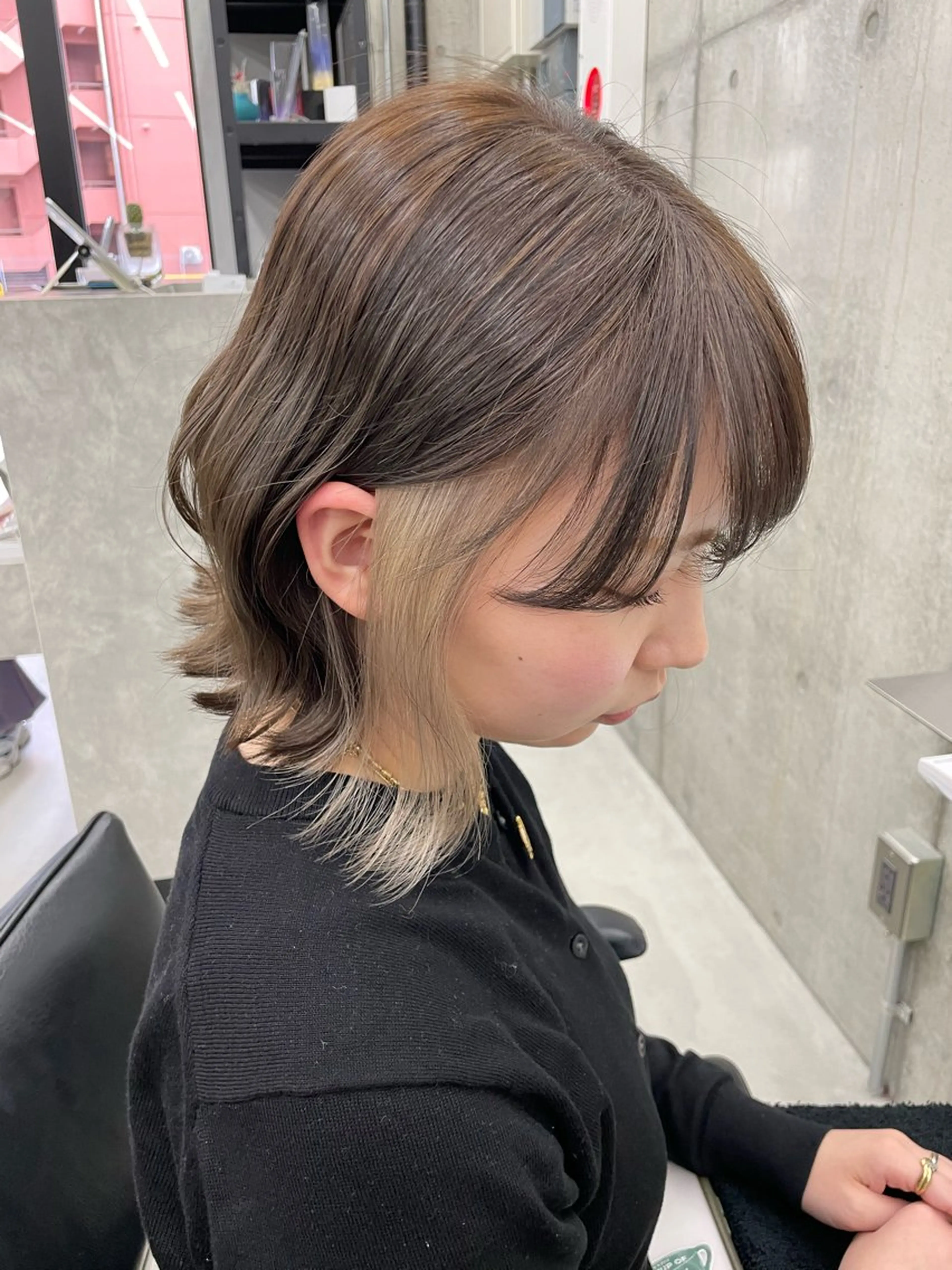 ショート LINOET名古屋所属・ダブルカラー🩶上村 純妃🩶名駅徒歩5分のヘアスタイル