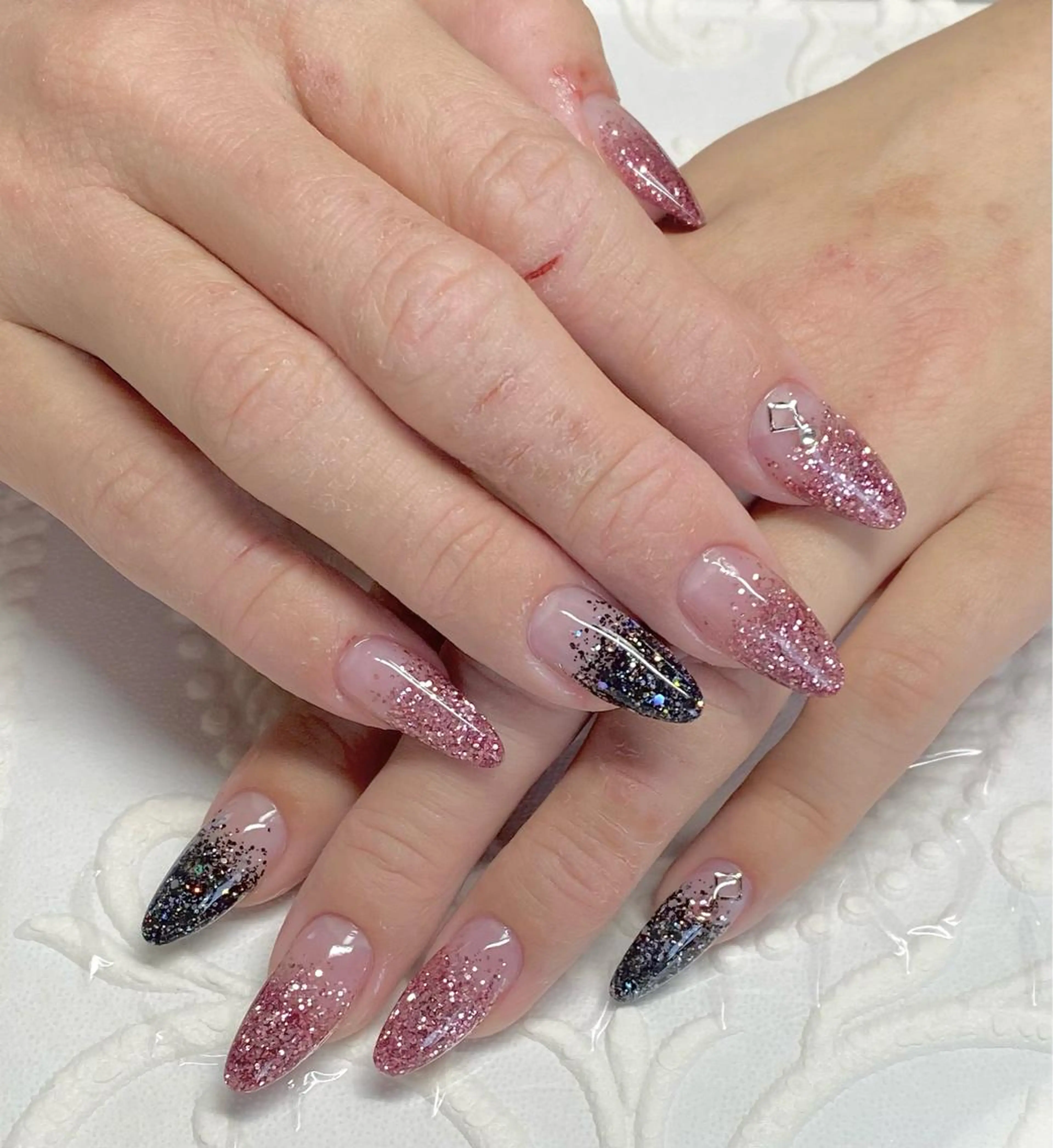 セミロング ネイル ハンドネイル lune nail_2017のその他イメージ