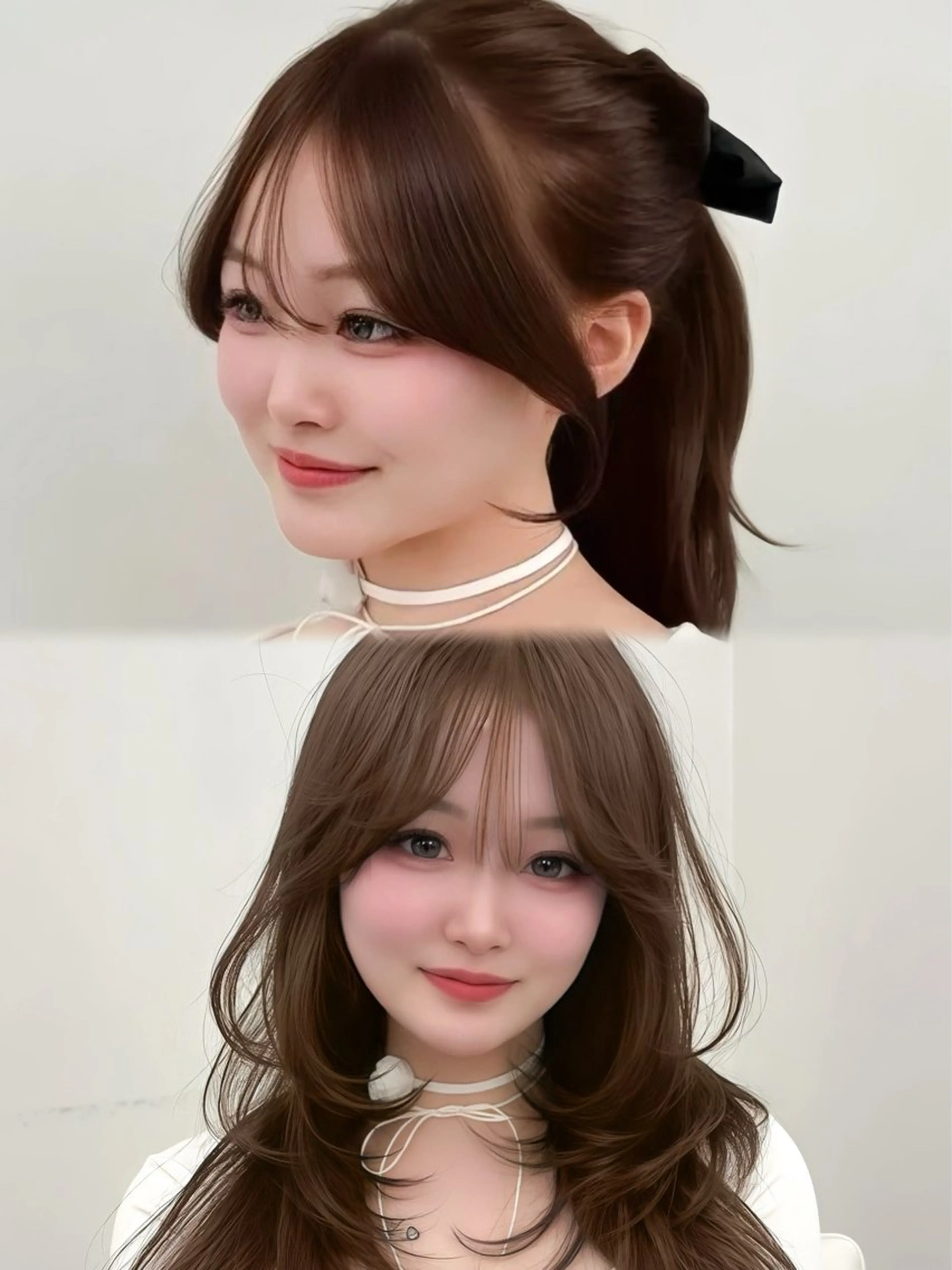 ロング カラー レイヤーカット 小顔カット カット ヘアカラー トリートメント 韓国ヘア/レイヤー/ 顔まわり足立遥奈のヘアスタイル