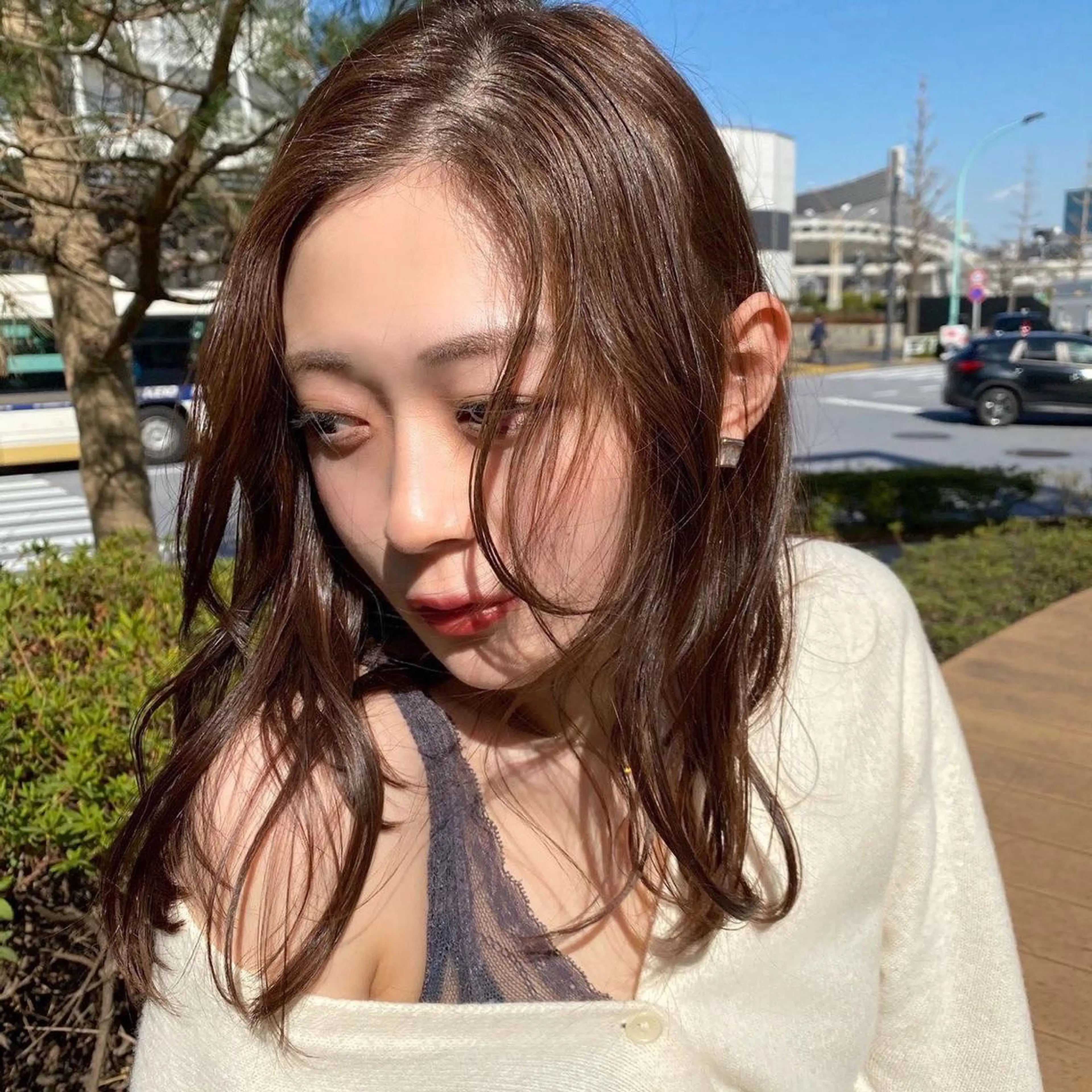 セミロング ヘアカラー トリートメント ヘッドスパ ヘアセット kai .のヘアスタイル