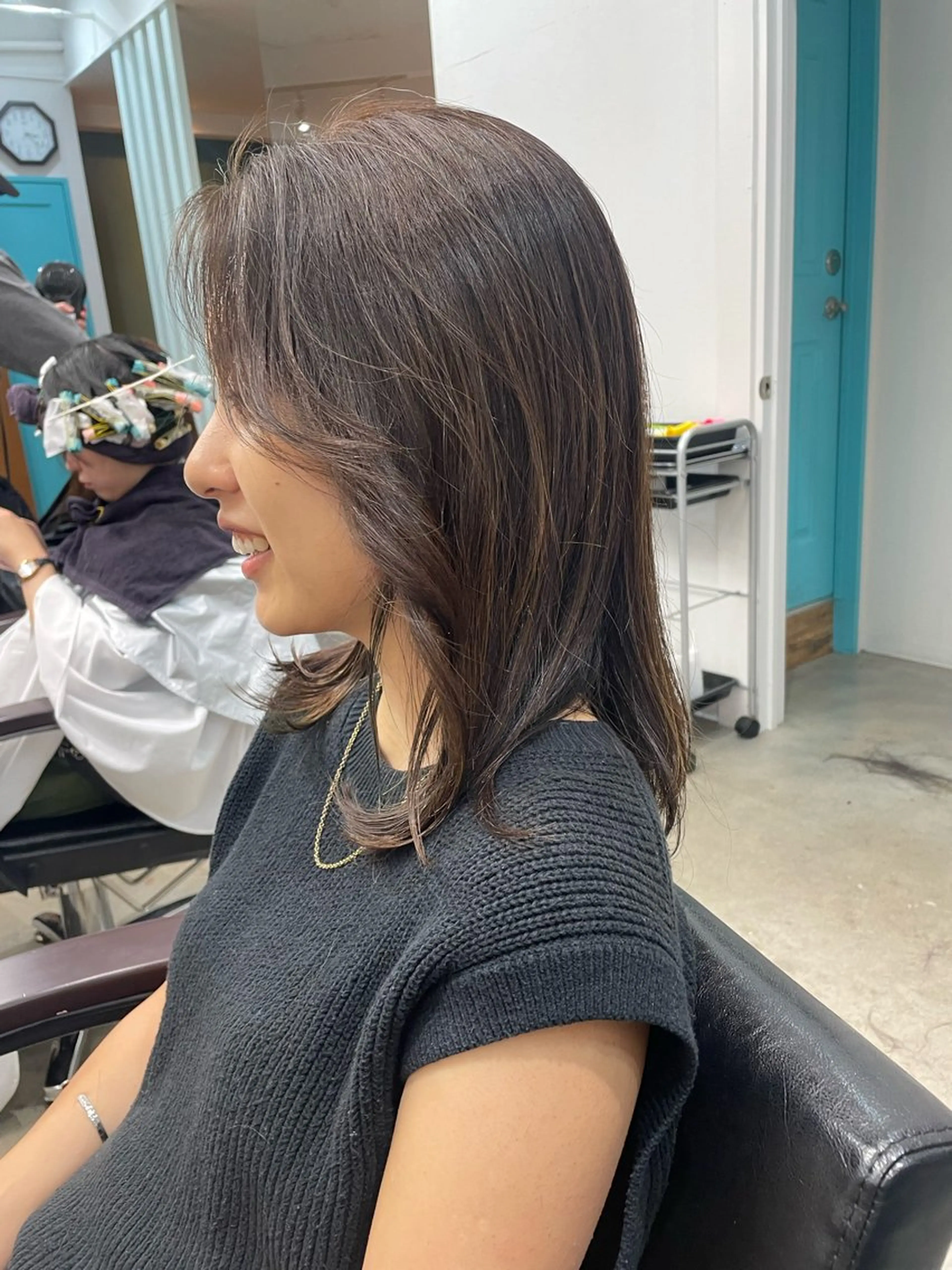 セミロング カラー 似合わせカット RIN/韓国ヘア レイヤーカットのヘアスタイル