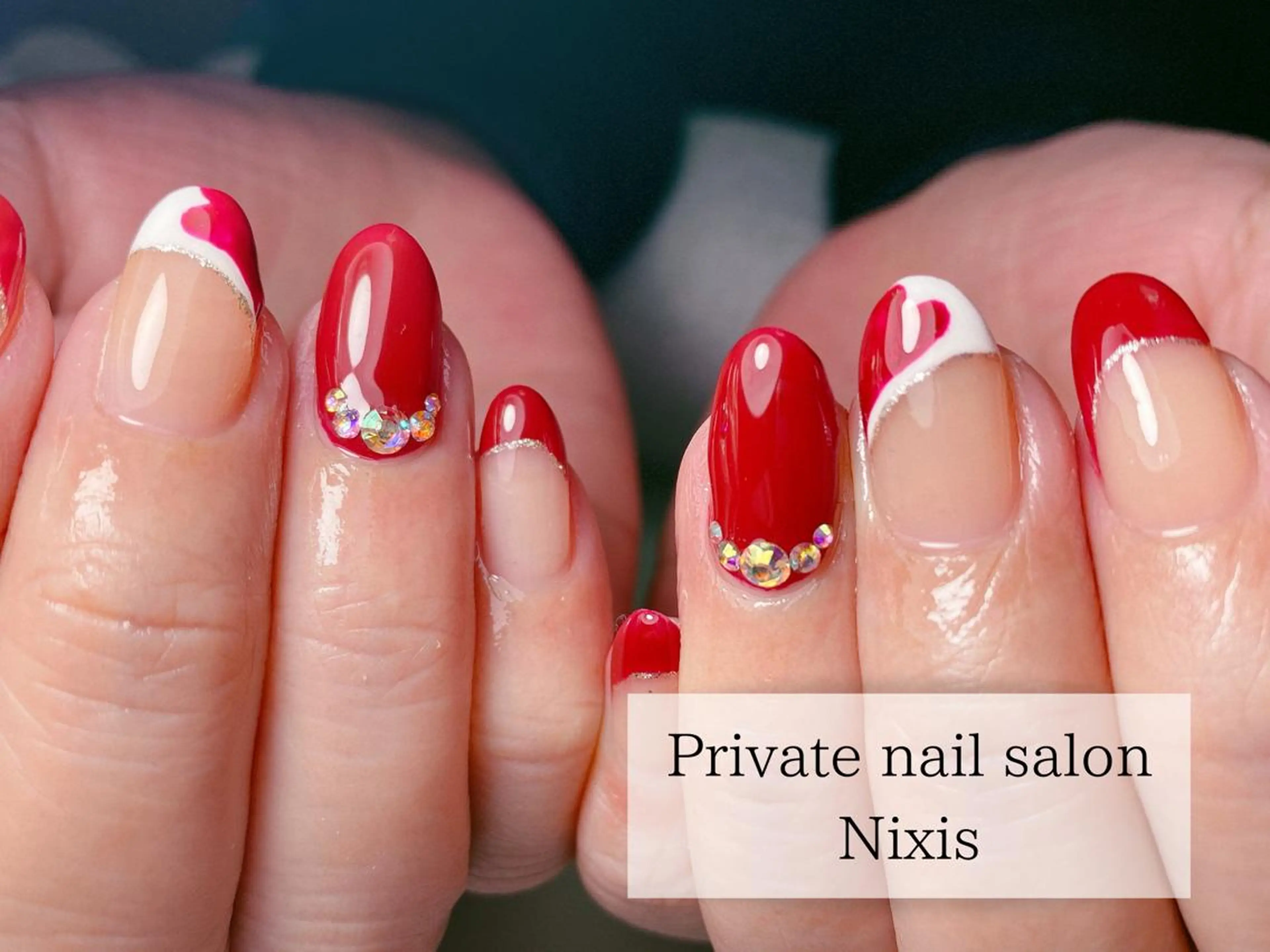 ネイル バレンタイン 大人キレイ 𝑁𝑖𝑥𝑖𝑠のネイルデザイン