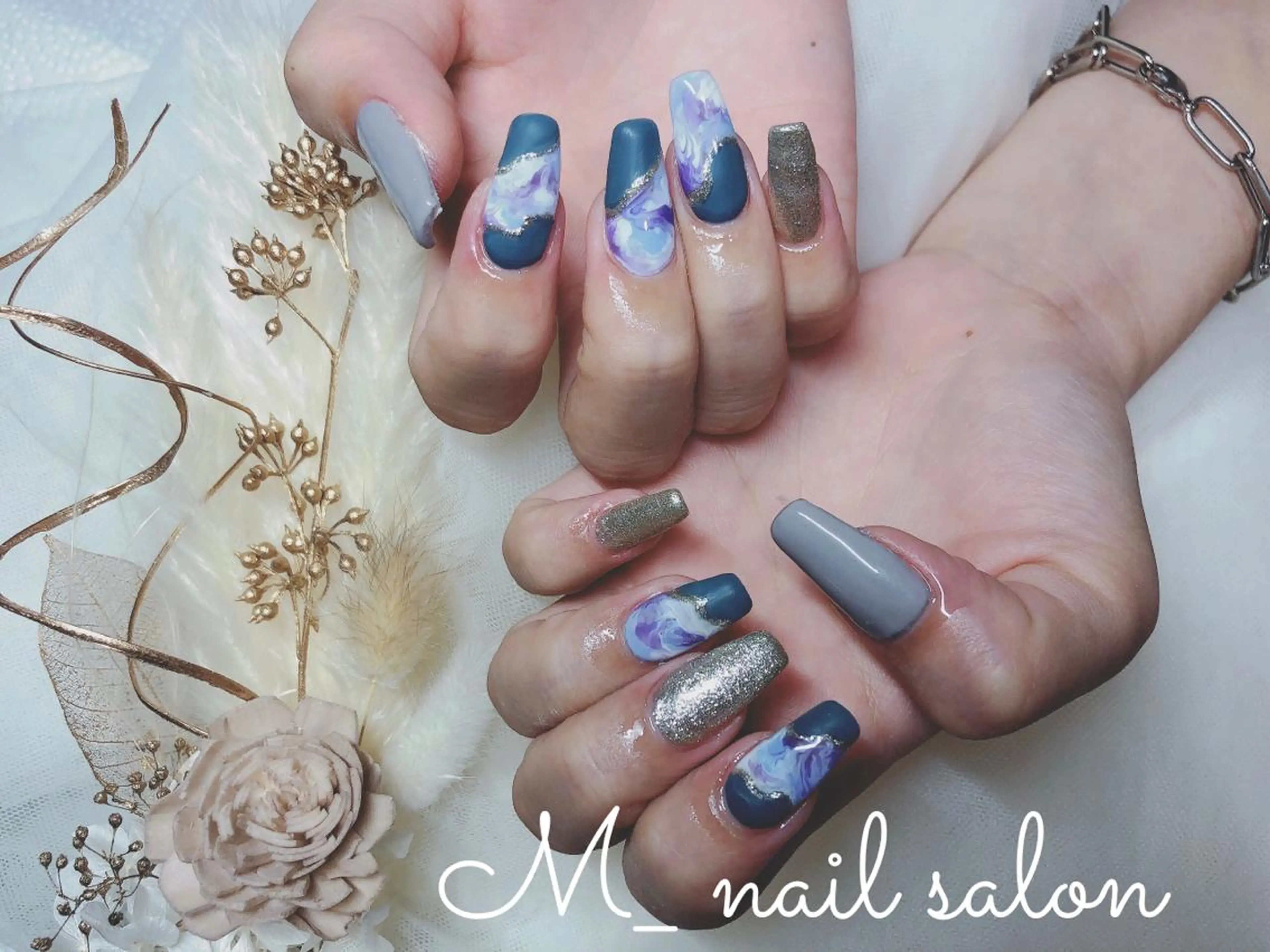 ネイル フットネイル 持ち込み M_nail salon所属・M_ nail salonのネイルデザイン