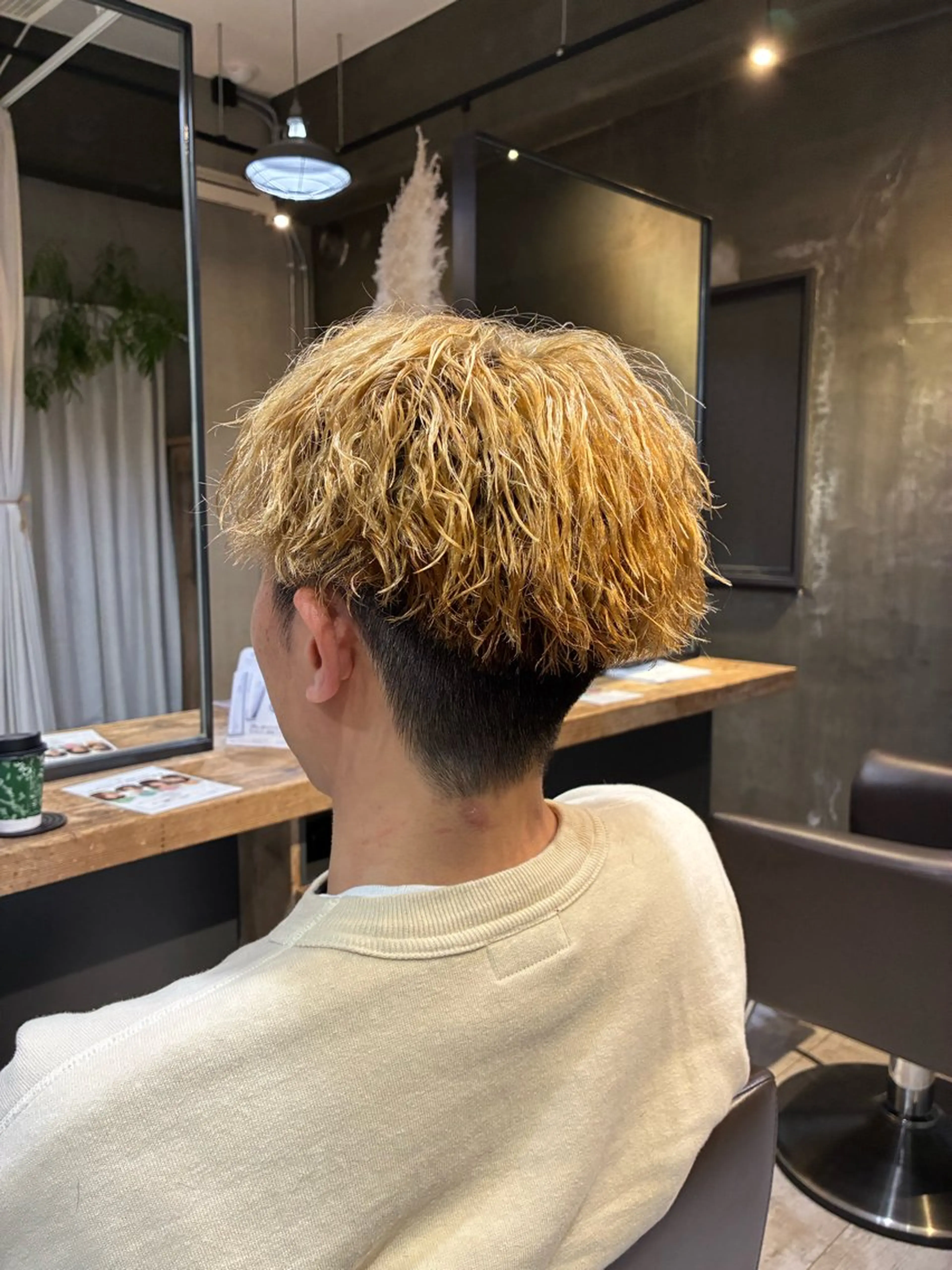 パーマ メンズ カット パーマ 阿部 翔一郎/暖色系カラーのヘアスタイル