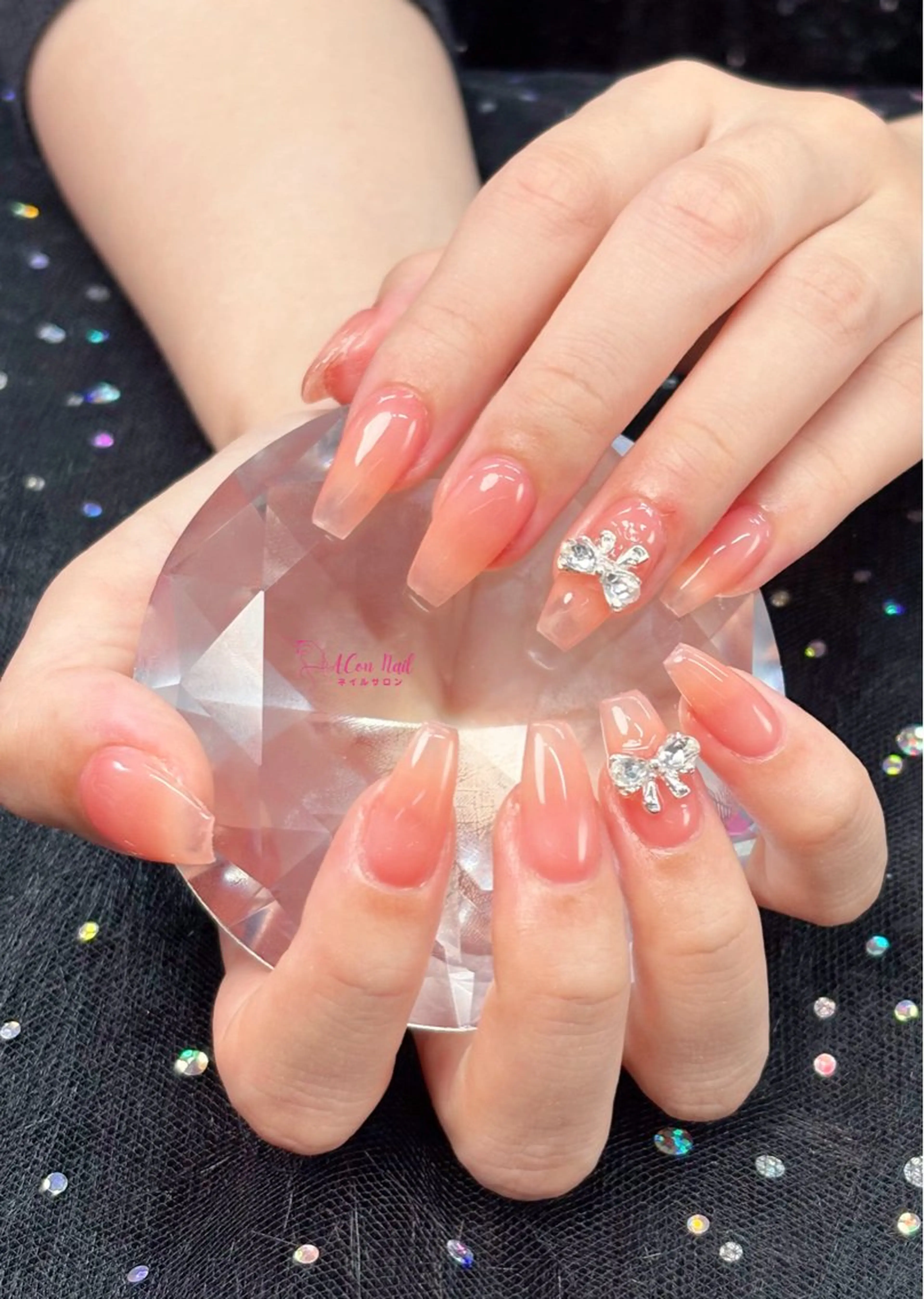 ネイル 桜ネイル 長さ出し フラワーネイル フレンチネイル ジェルネイル ハンドネイル AConNailSalon所属・ACon NailSalonのネイルデザイン
