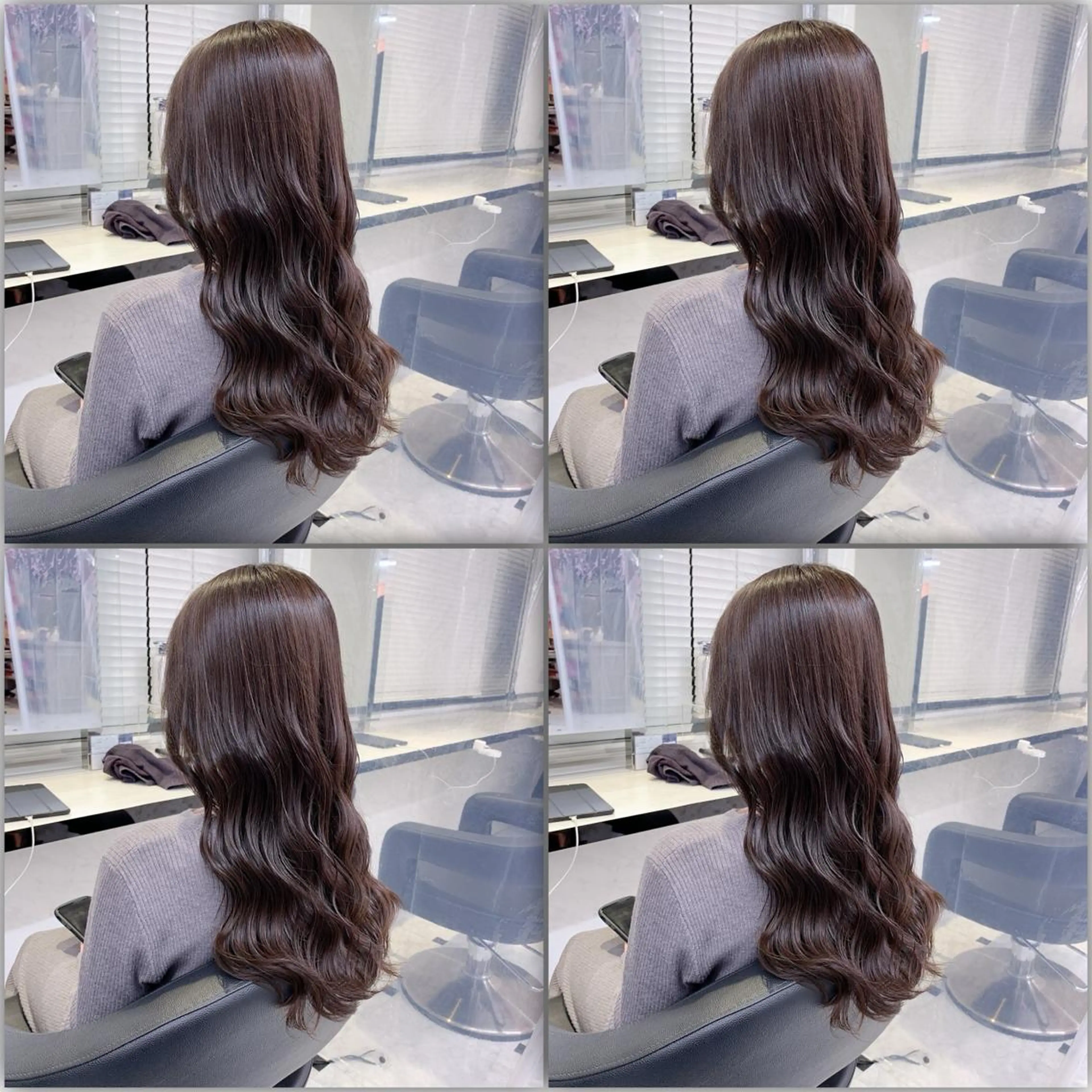 セミロング カラー ダブルカラー 韓国ヘアKYONのヘアスタイル