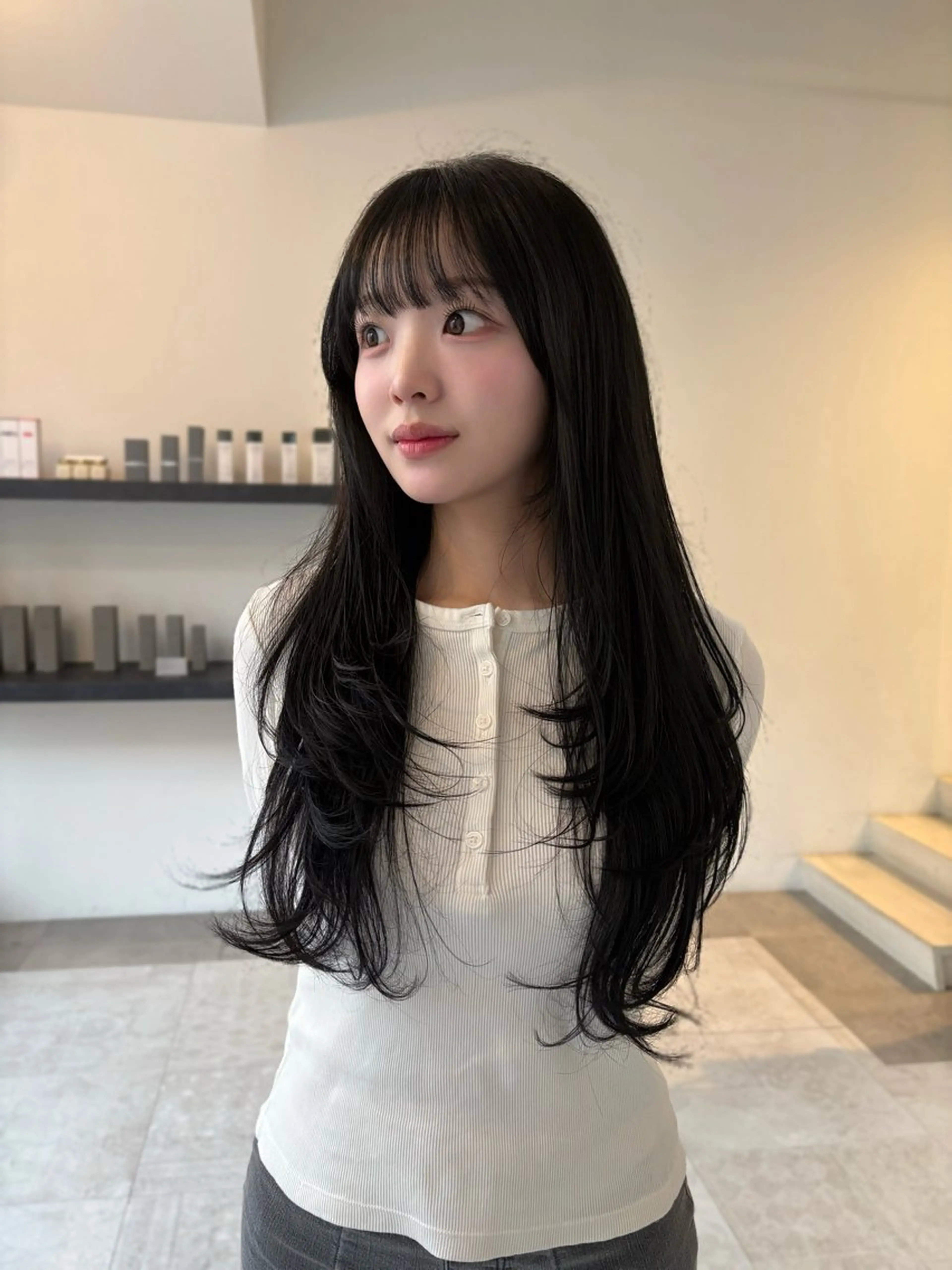 ロング カット ヘアカラー 中宗 哲平のヘアスタイル
