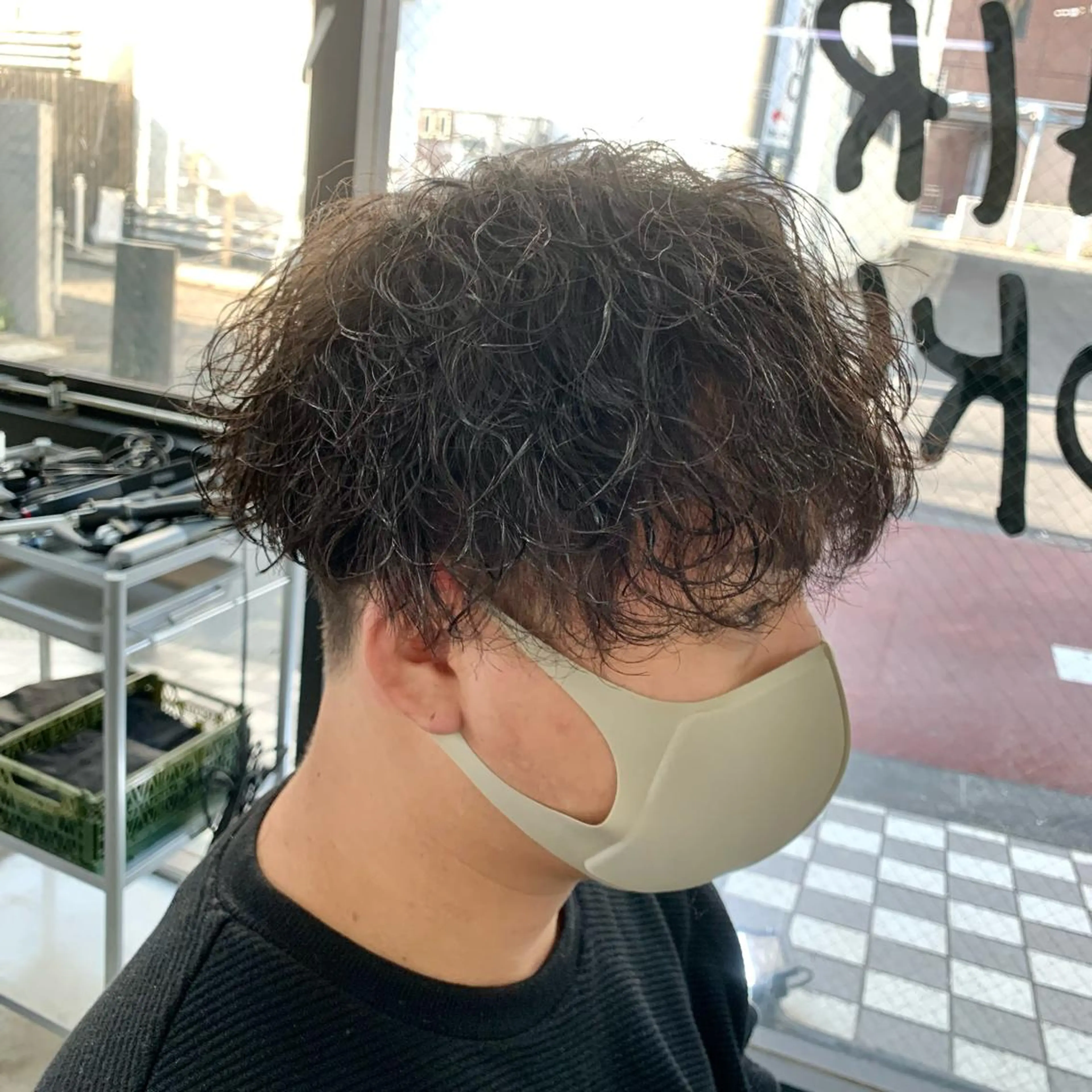 ショート パーマ メンズ メンズパーマ 波巻きパーマ カット パーマ メンズ特化美容師/ 藤戸 椋のヘアスタイル
