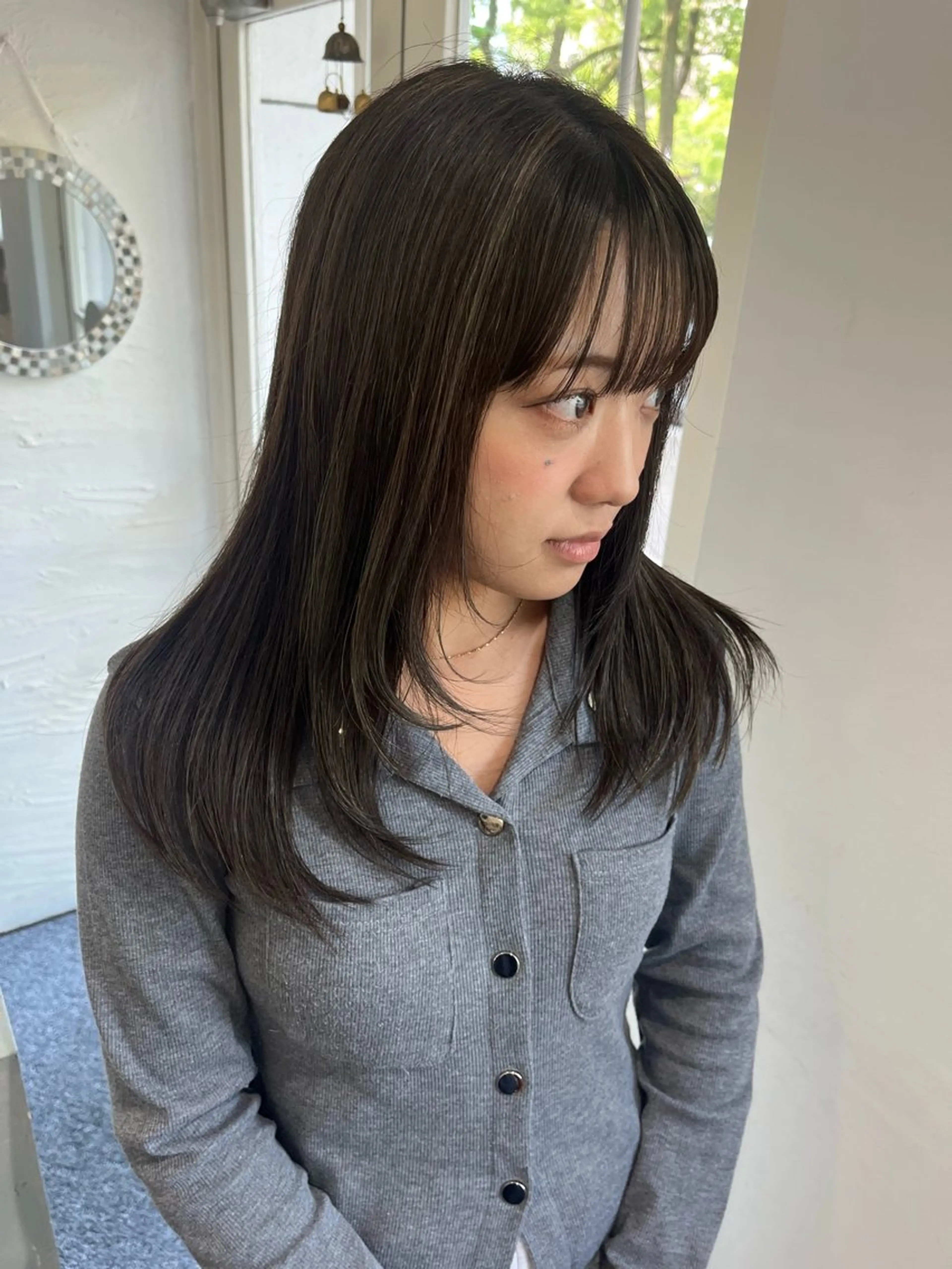 セミロング カット ヘアカラー トリートメント imua所属・中村 桃子のヘアスタイル