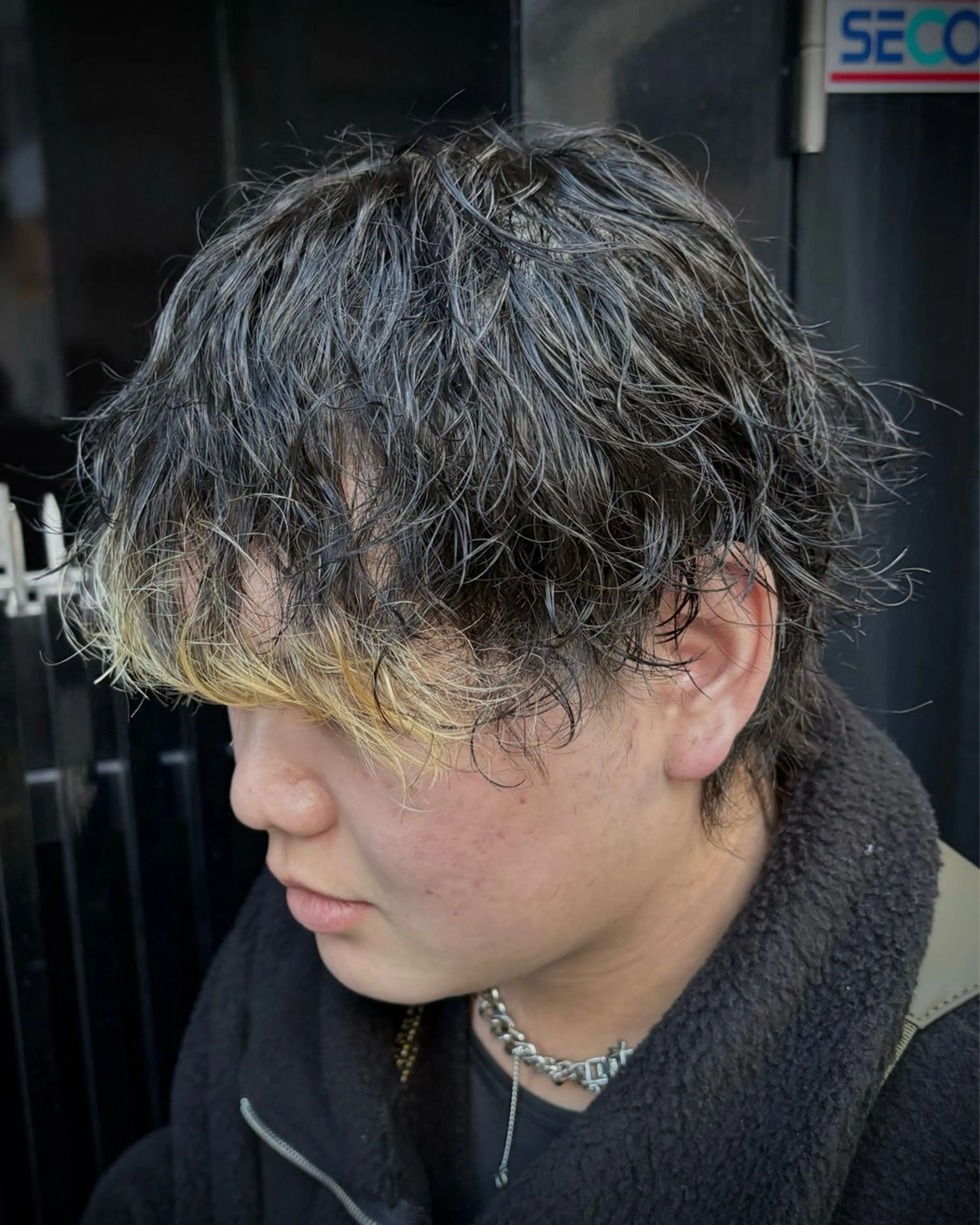 カラー パーマ メンズ 会社で浮かない ビジネスヘア/心斎橋のヘアスタイル