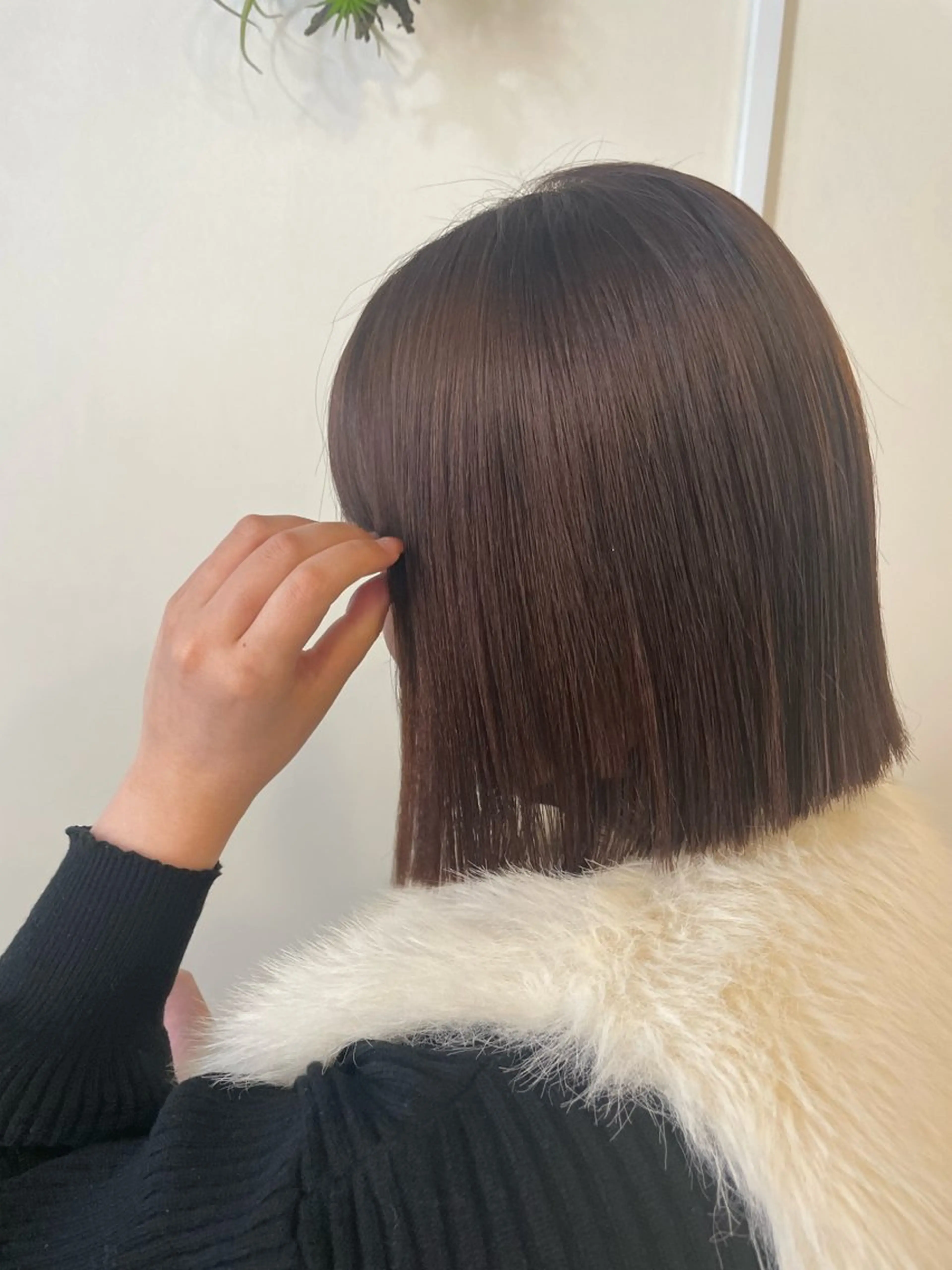 ショート 切りっぱなしボブ ボブ 縮毛矯正 sherry/R所属・sherry/R 三川町　川口真里奈のヘアスタイル