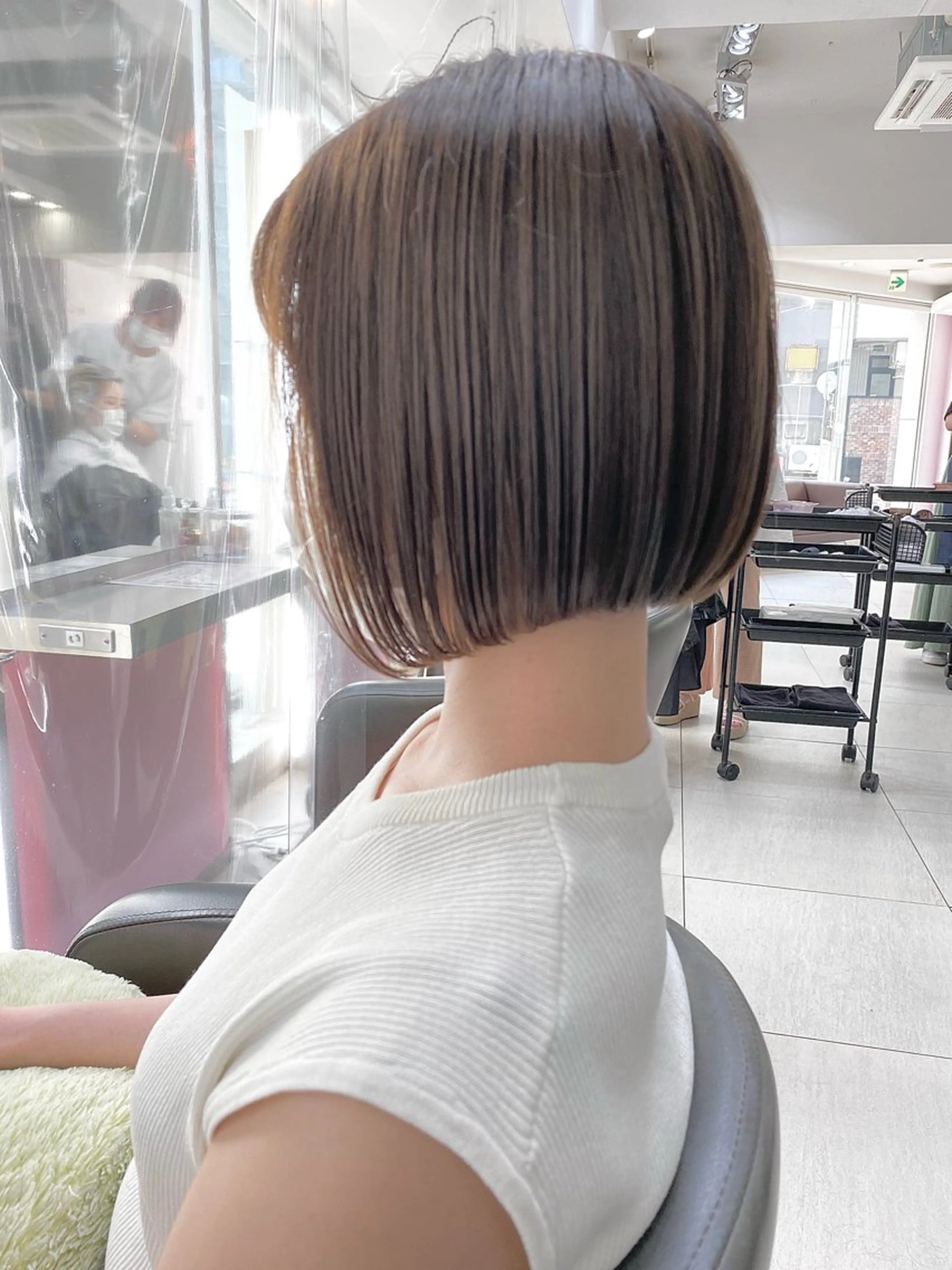 ショート カラー ボブ ボブ/レイヤー /植原健太のヘアスタイル