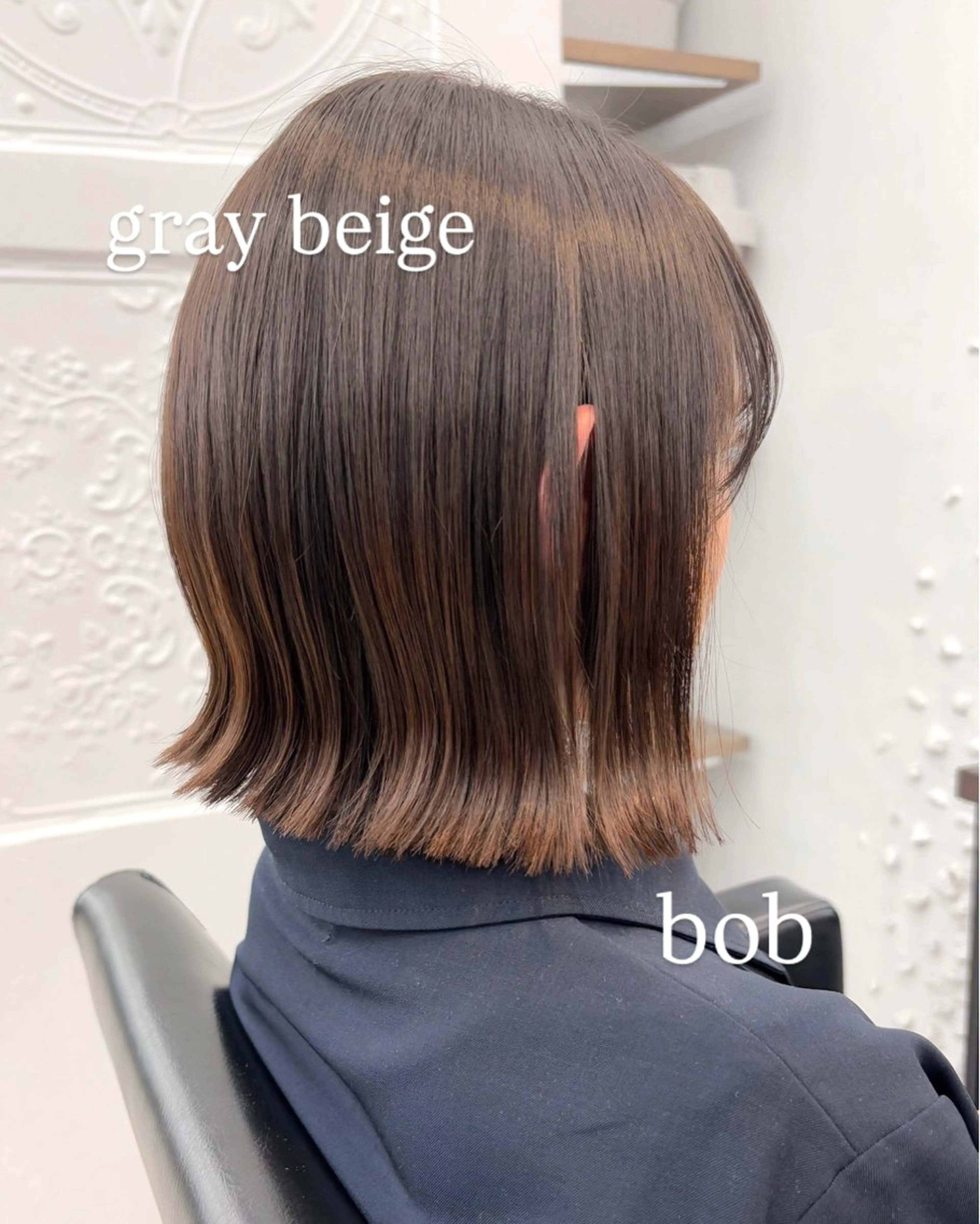 ショート カラー ヘアアレンジ 透明感カラー グレージュ ボブ 外ハネヘア 🌱ボブ/レイヤー/ ベージュ/あやみ✨のヘアスタイル