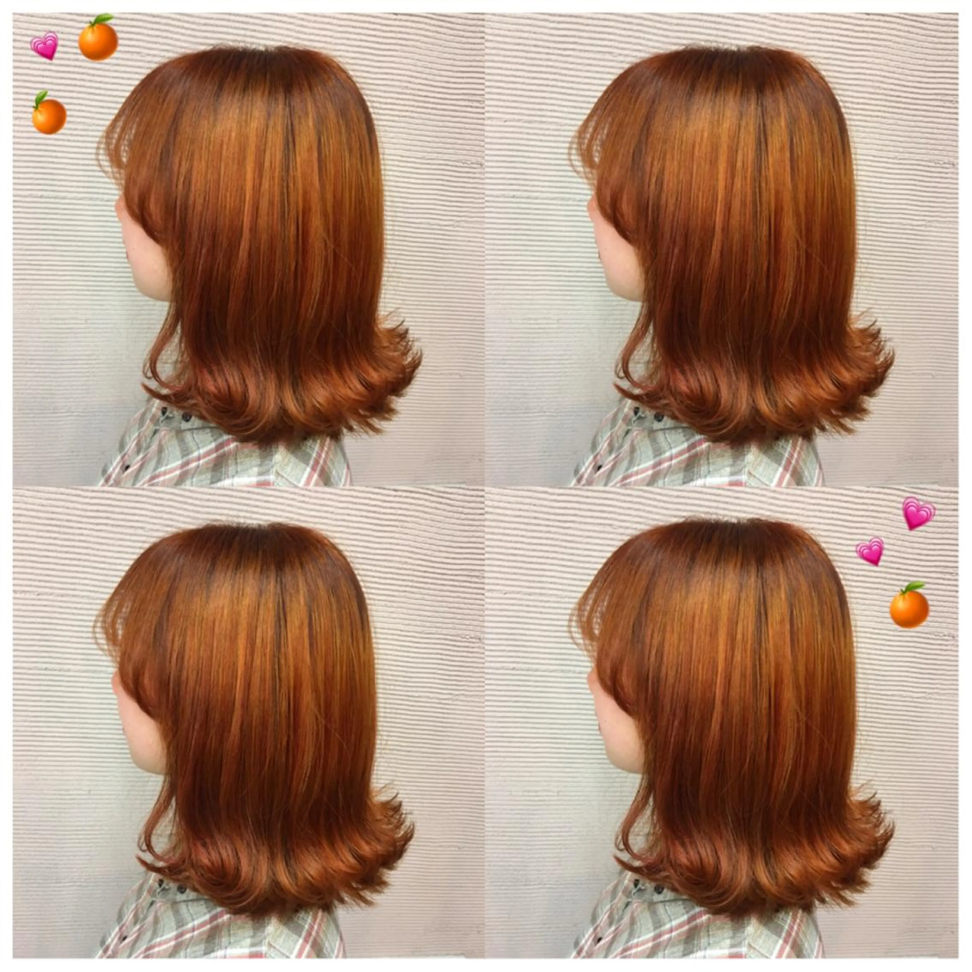 ミディアム カラー ブリーチ オレンジ オルチャンヘア 韓国ヘア得意❤︎森澤 悠佳のヘアスタイル