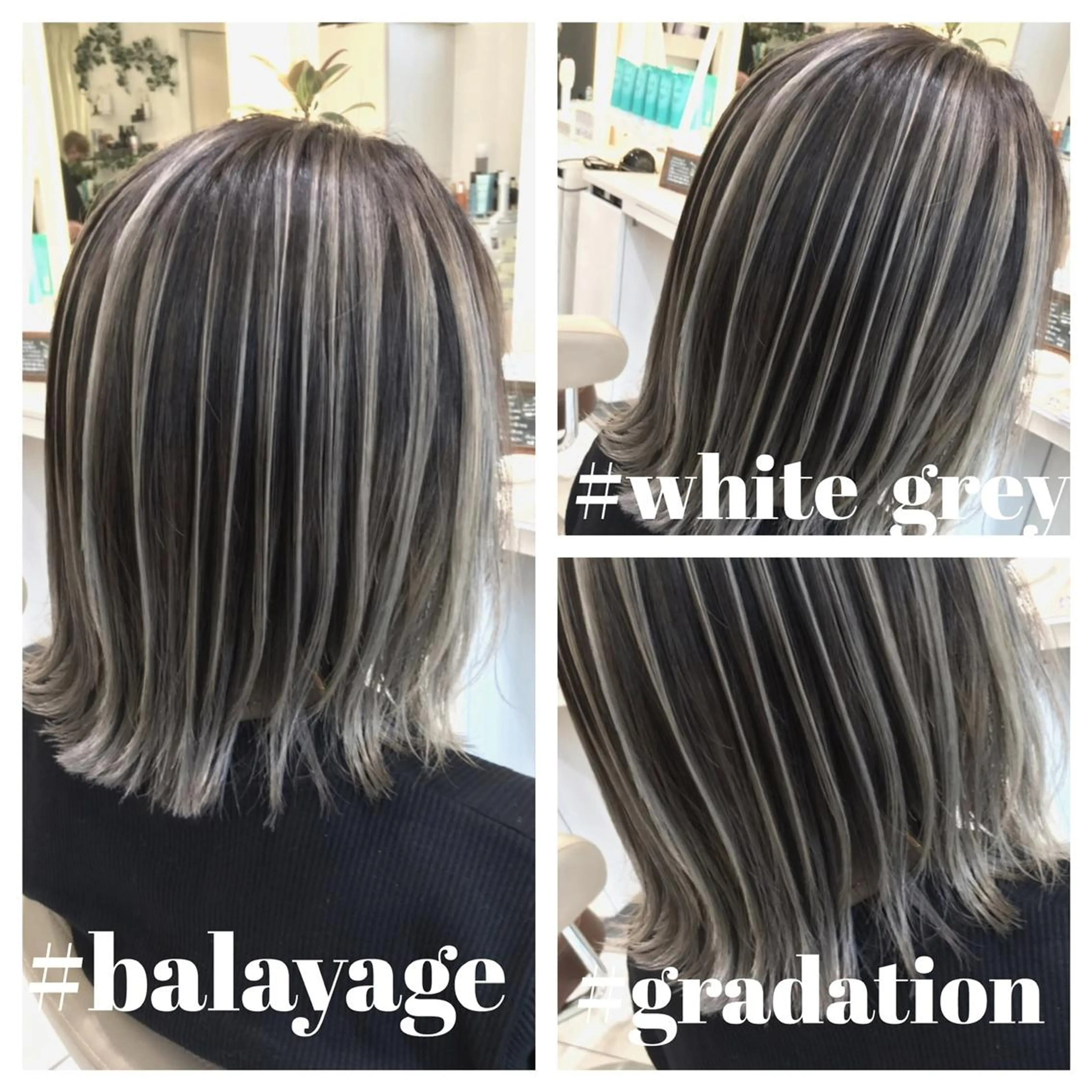 ミディアム カラー バレイヤージュ レイヤーカット カット ヘアカラー 山崎俊輔/髪質改善 /バレイヤージュのヘアスタイル