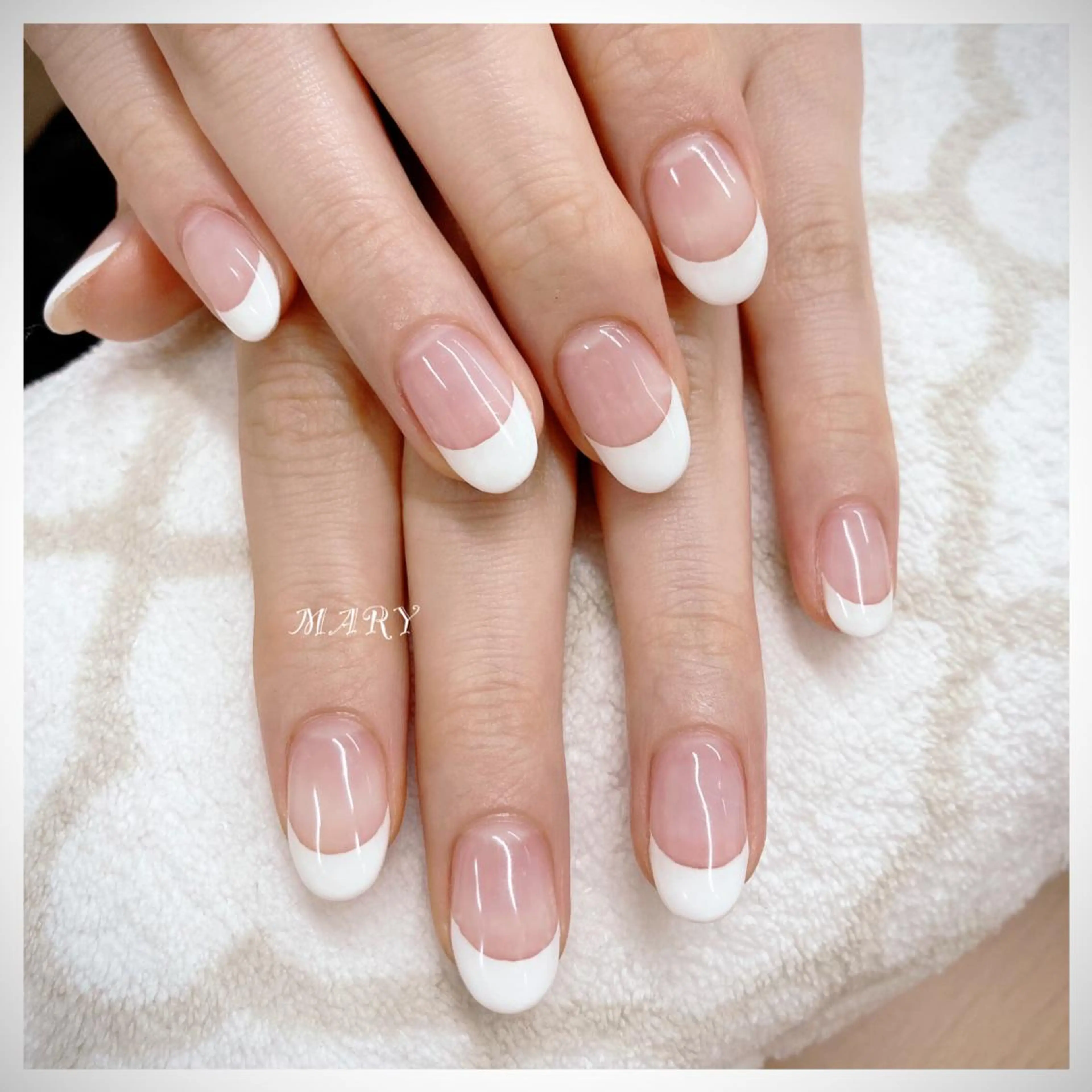 ネイル フレンチネイル ハンドネイル Mary nail所属・Mary nail .narumiのネイルデザイン