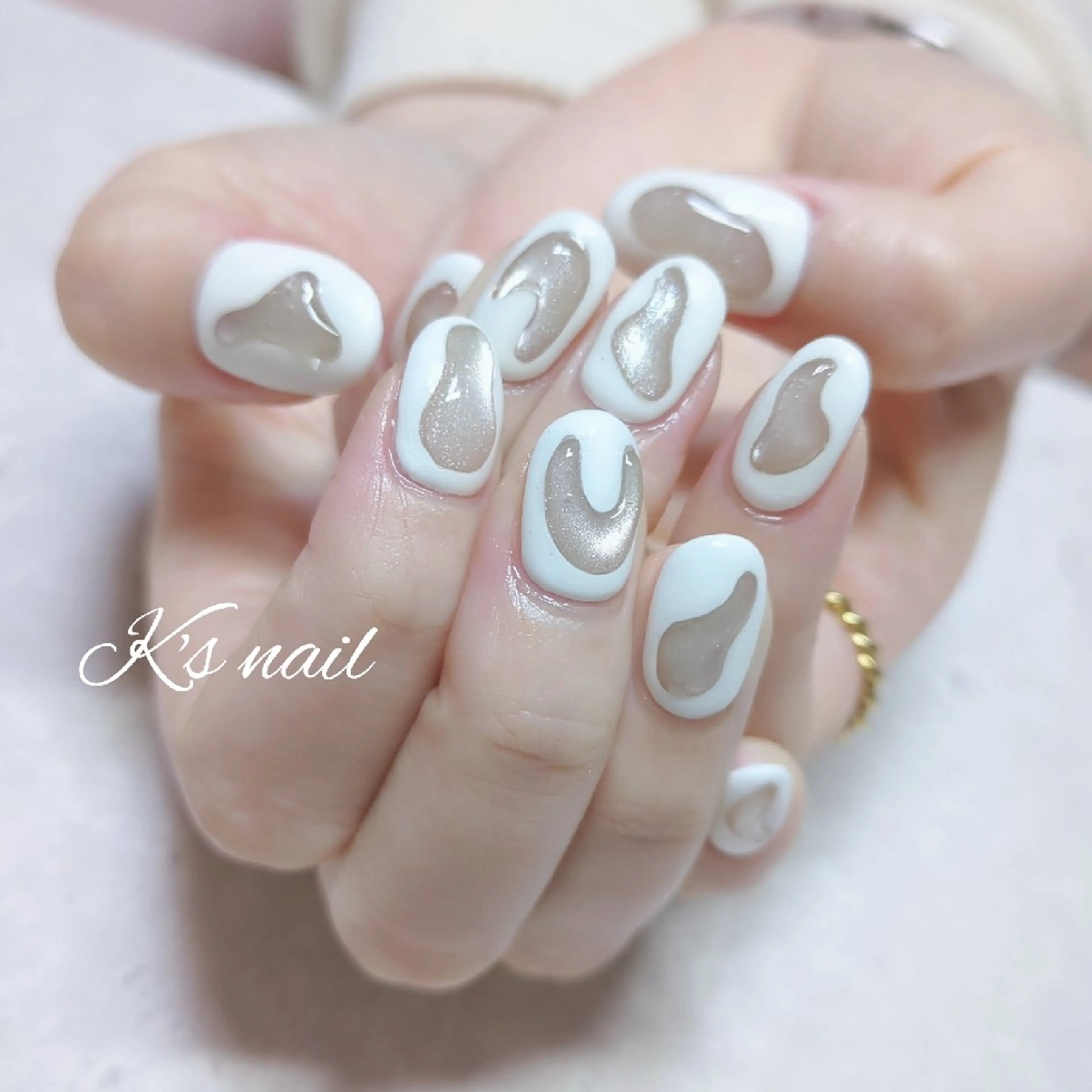 ネイル マグネットネイル 持ち込み ニュアンスネイル ハンドネイル K's nail kotoeのネイルデザイン