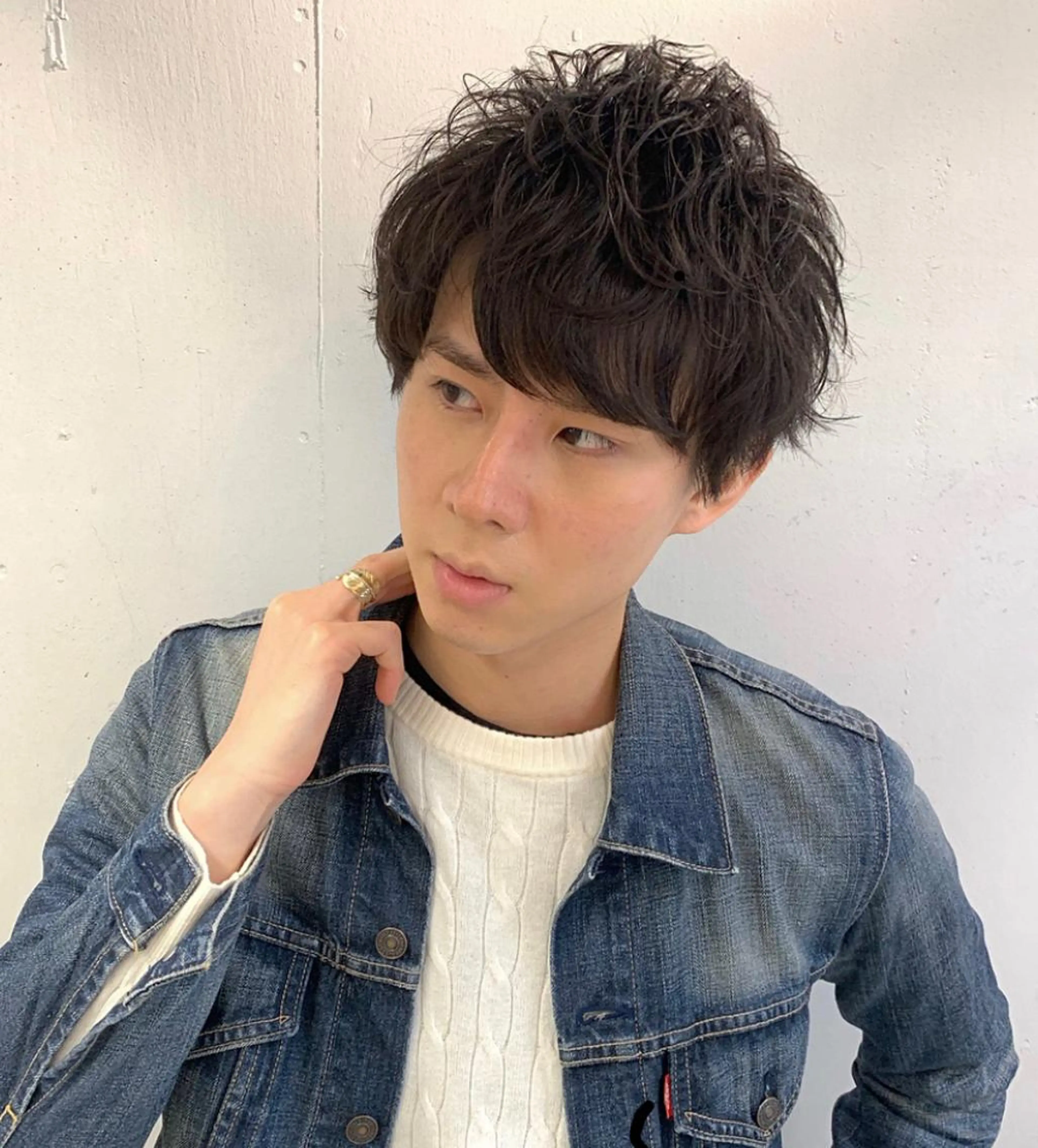 ショート カラー パーマ ヘアアレンジ メンズ マッシュ NOGYI所属・野木 良平のヘアスタイル