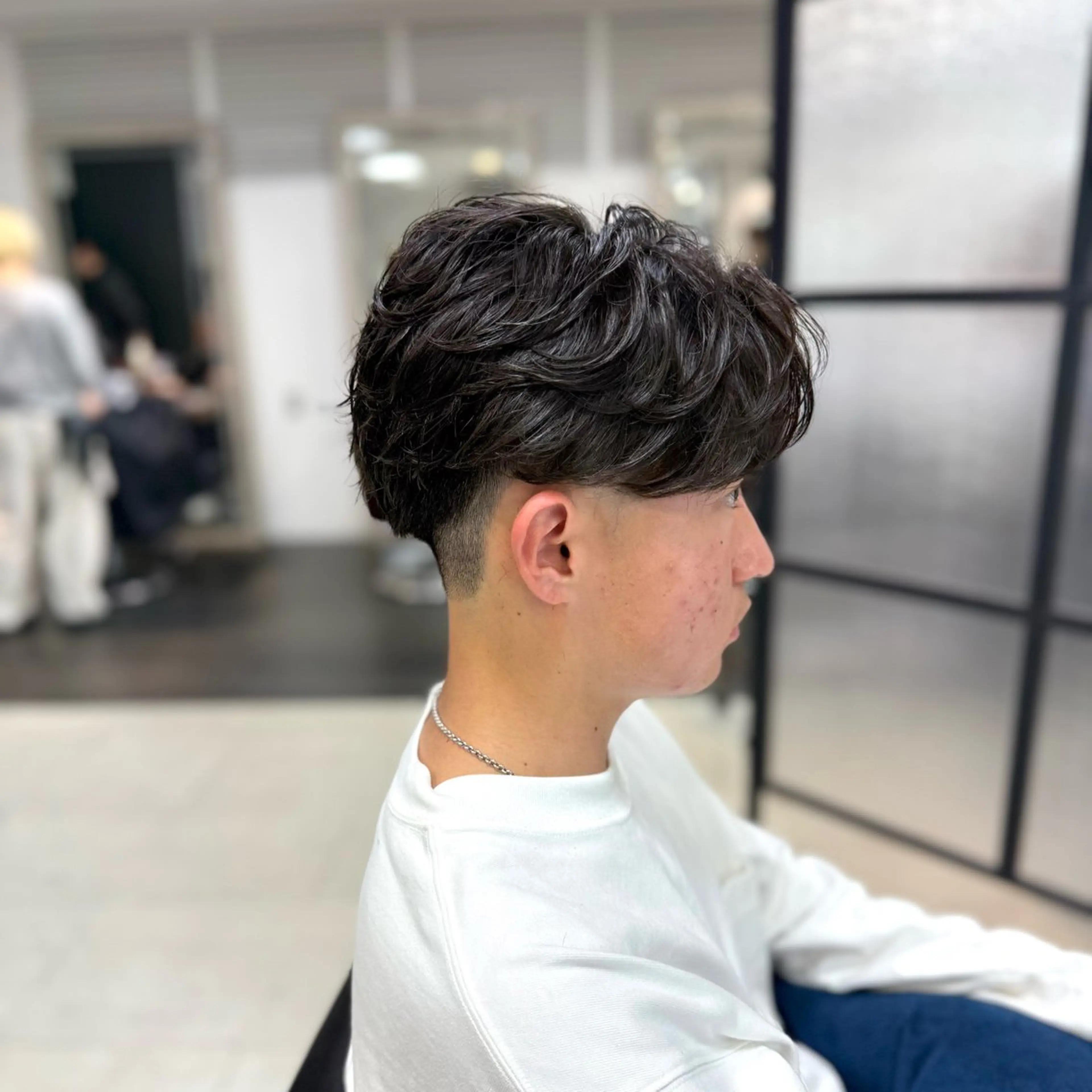 ショート パーマ メンズ フェザーパーマ メンズパーマ カット パーマ メンズパーマの達人 / タカシマダイスケのヘアスタイル