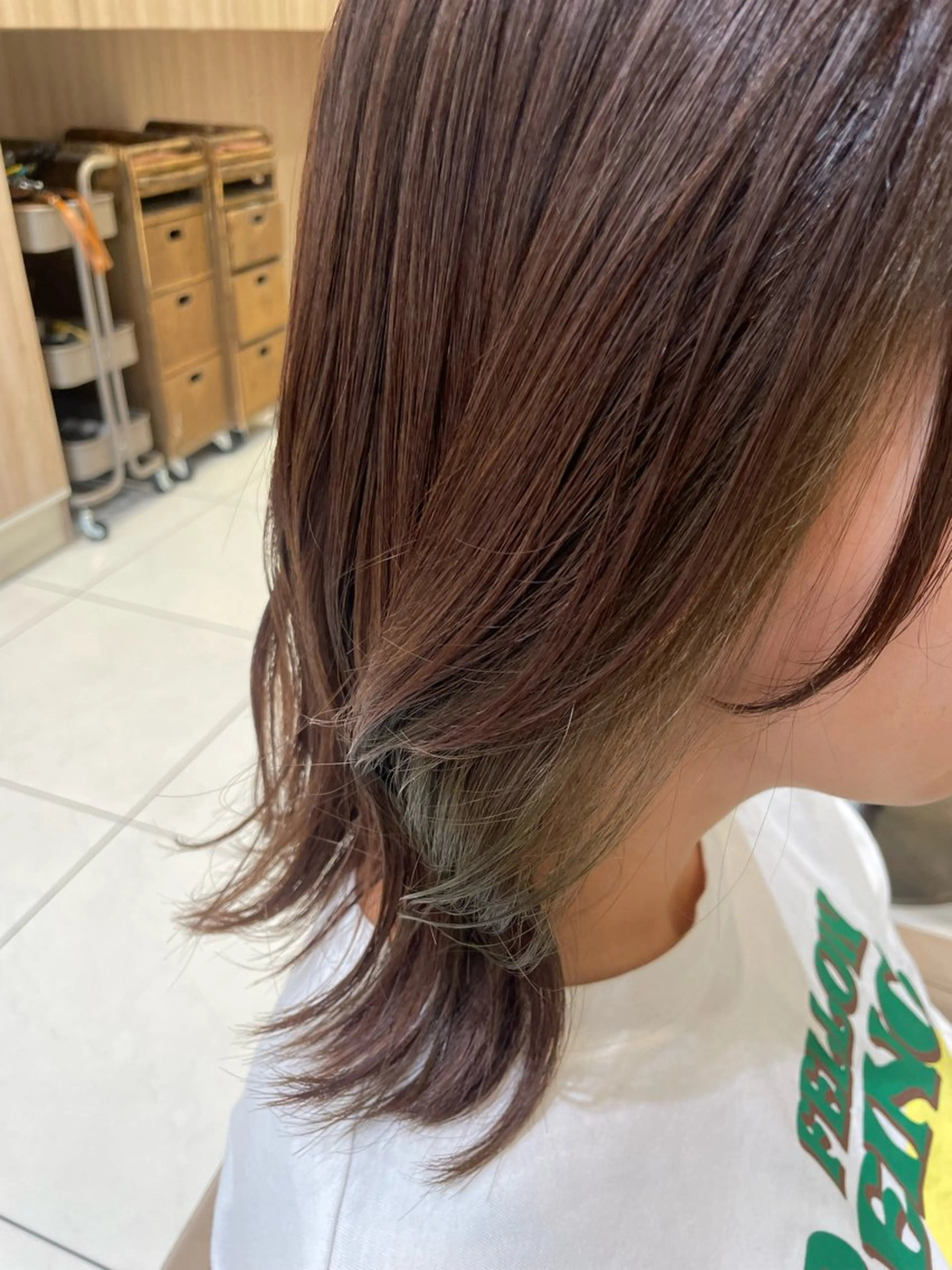 ミディアム カラー ブリーチ 透明感カラー インナーカラー ブリーチなしカラー ヘアカラー トリートメント 韓国ヘアメイク🎀/ 縮毛矯正✨山本媛香のヘアスタイル