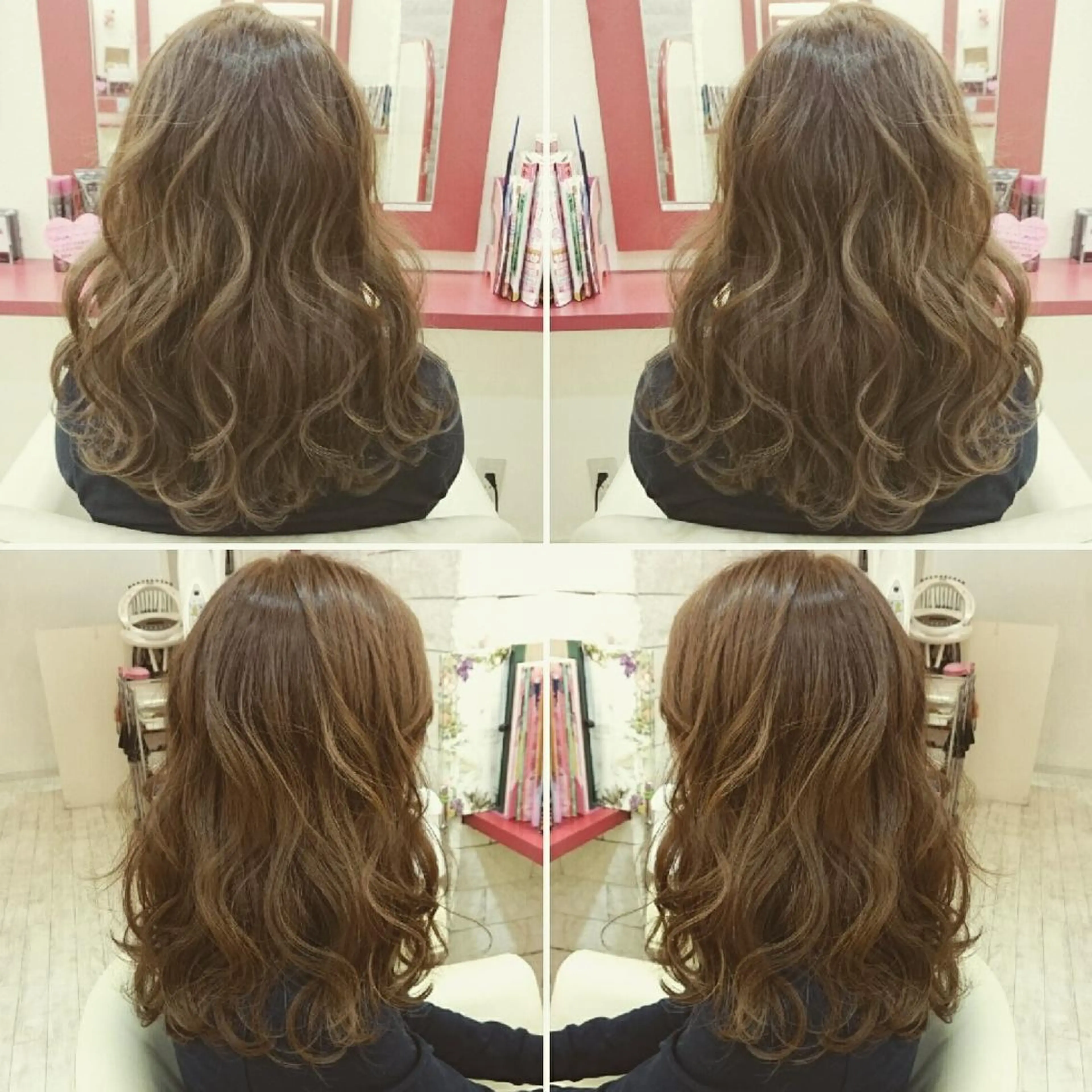 セミロング カラー ベージュカラー オーガニックカラー Le Lien カジのヘアスタイル