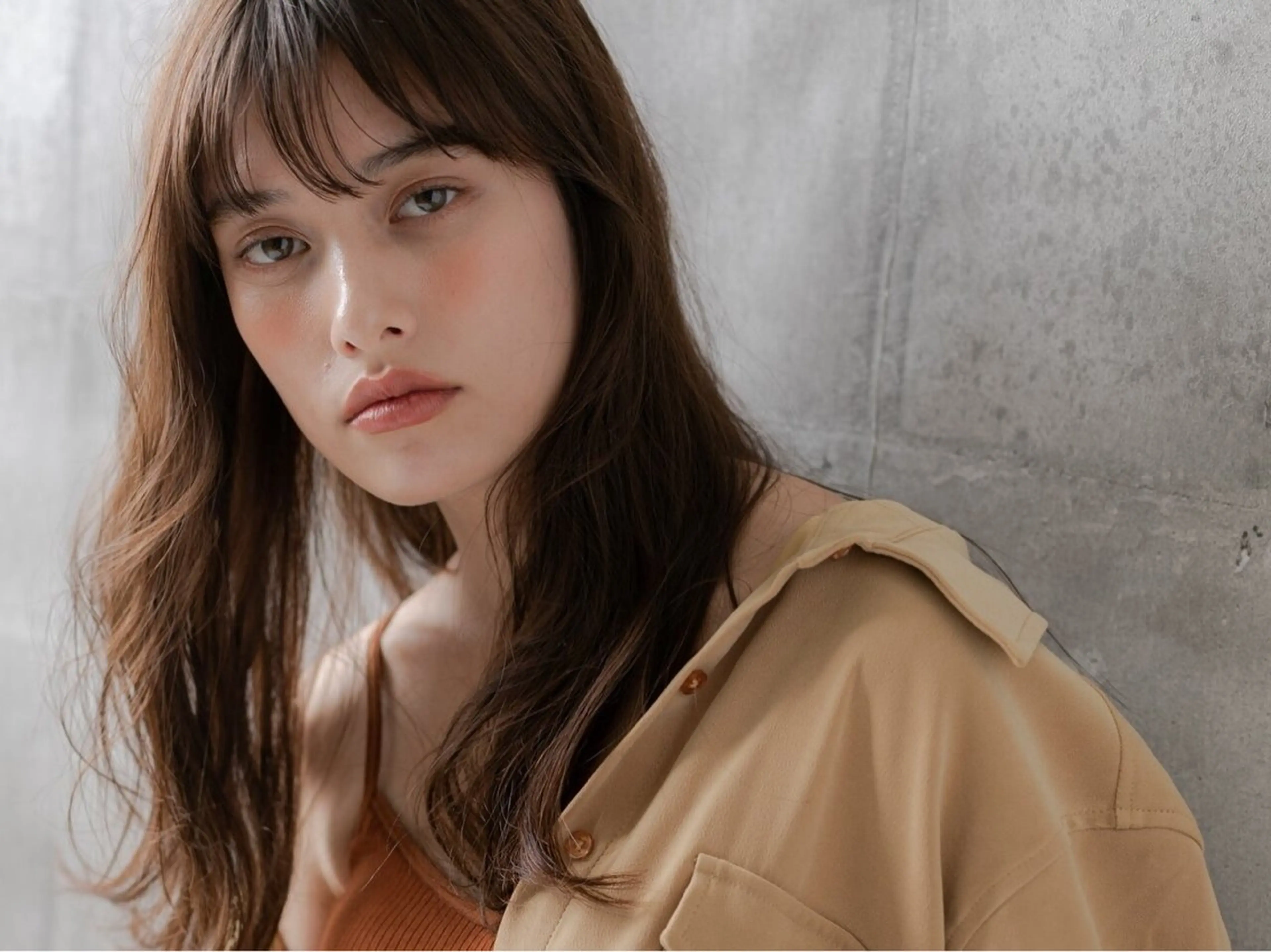 セミロング カット ヘアカラー トリートメント 井田 勇馬のヘアスタイル