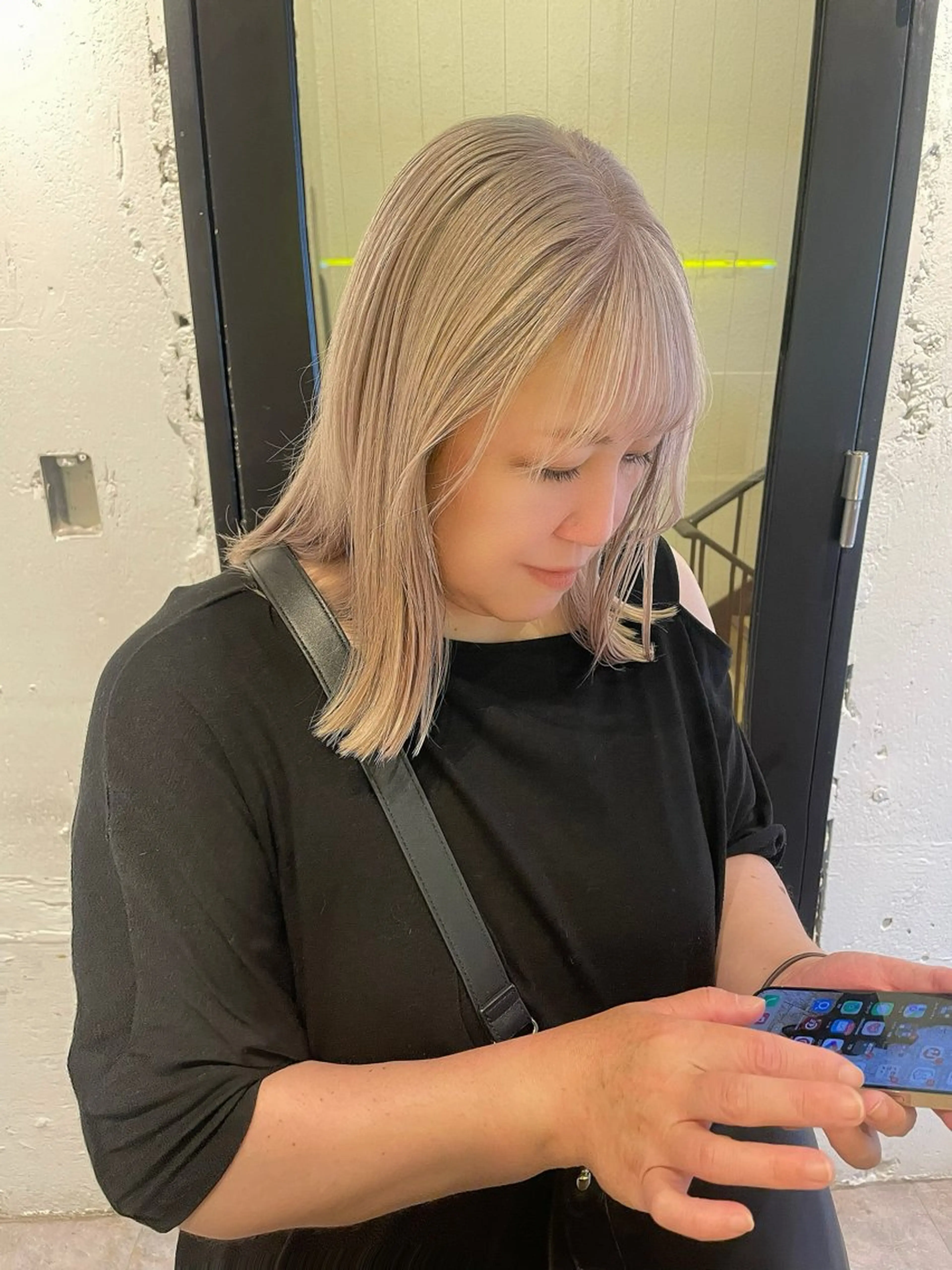 ミディアム カラー カット ヘアカラー トリートメント hisano / ハイトーン･透明感のヘアスタイル