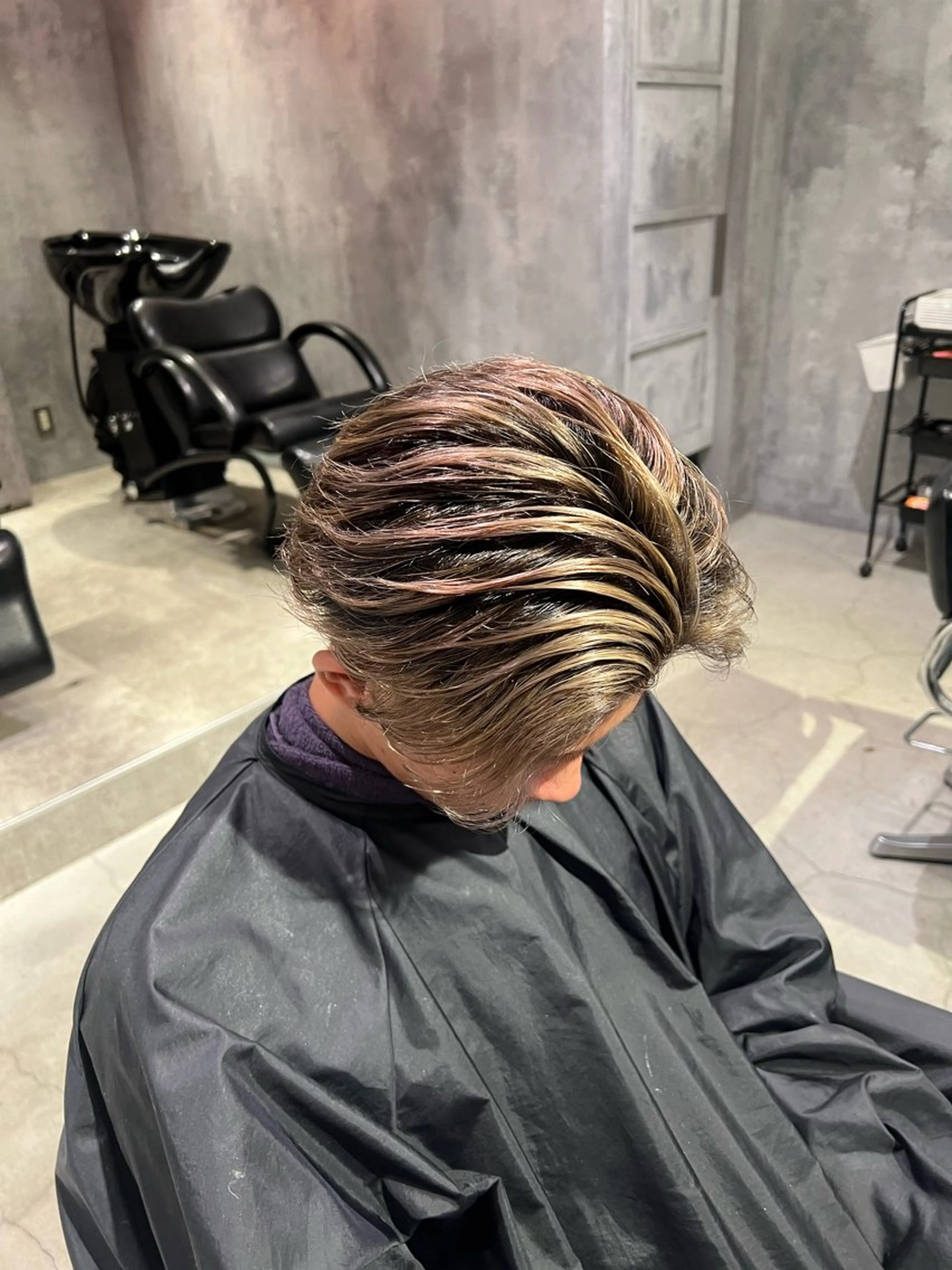 ミディアム カット ヘアカラー バレイヤージュ職人 🔥代表YU-SHIのヘアスタイル