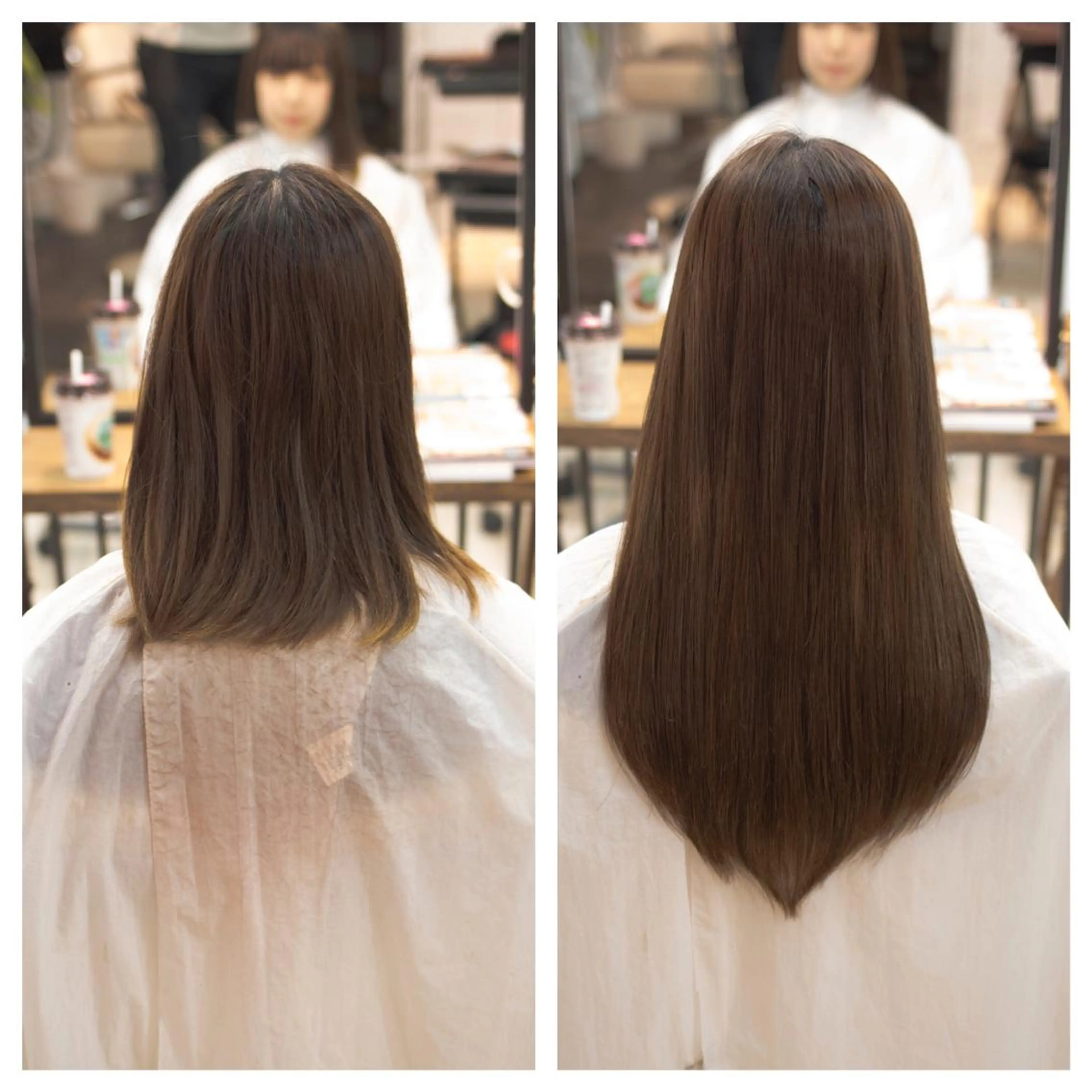 ミディアム シールエクステ エクステ カット ヘアカラー エクステ FÜRSTIN所属・西村髪質改善 ブリーチ縮毛矯正のヘアスタイル