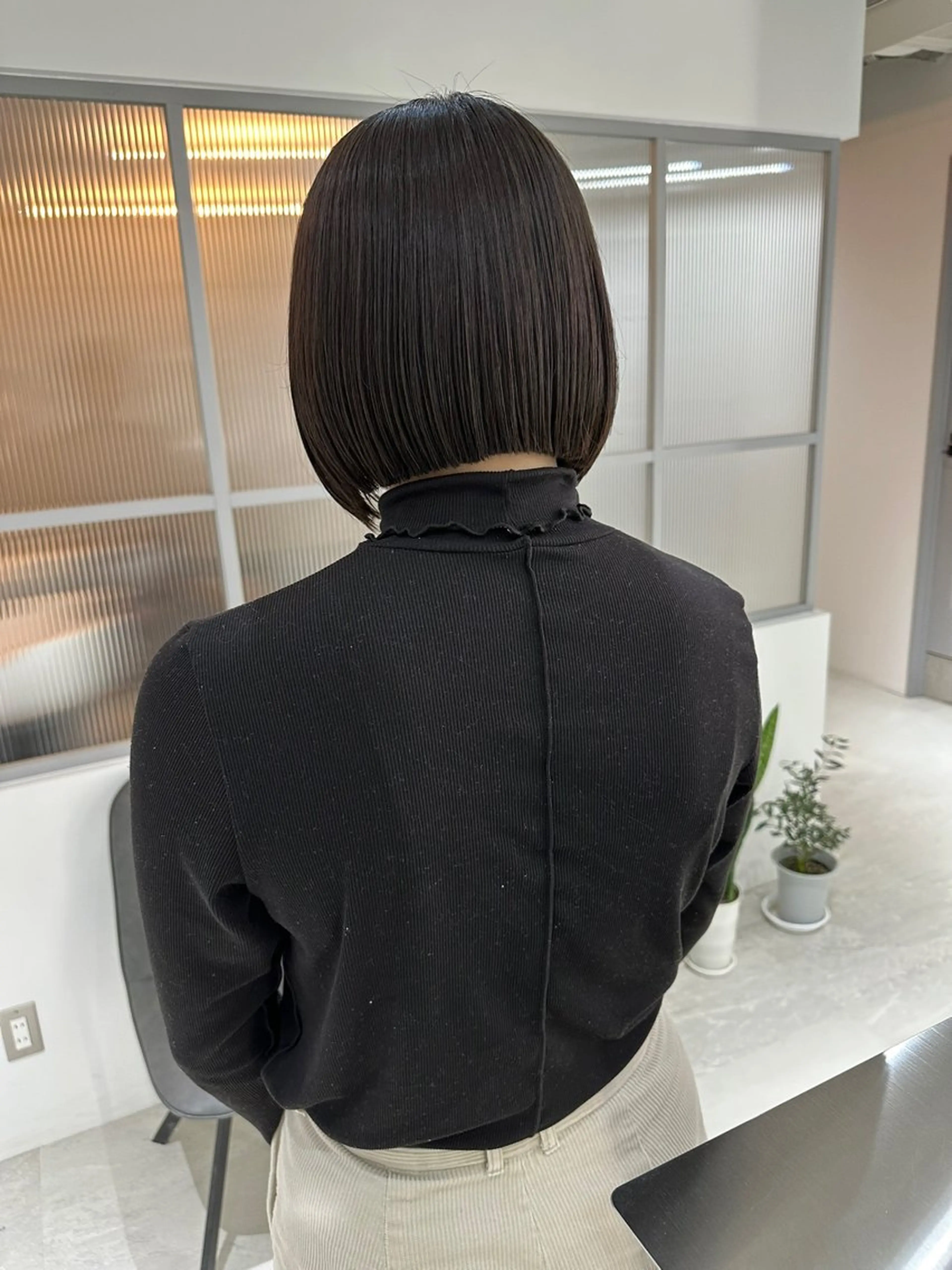 ショート 前下がりボブ ボブ 髪質改善 縮毛矯正 トリートメント カット 銀座No.1髪質改善 縮毛矯正/本木のヘアスタイル