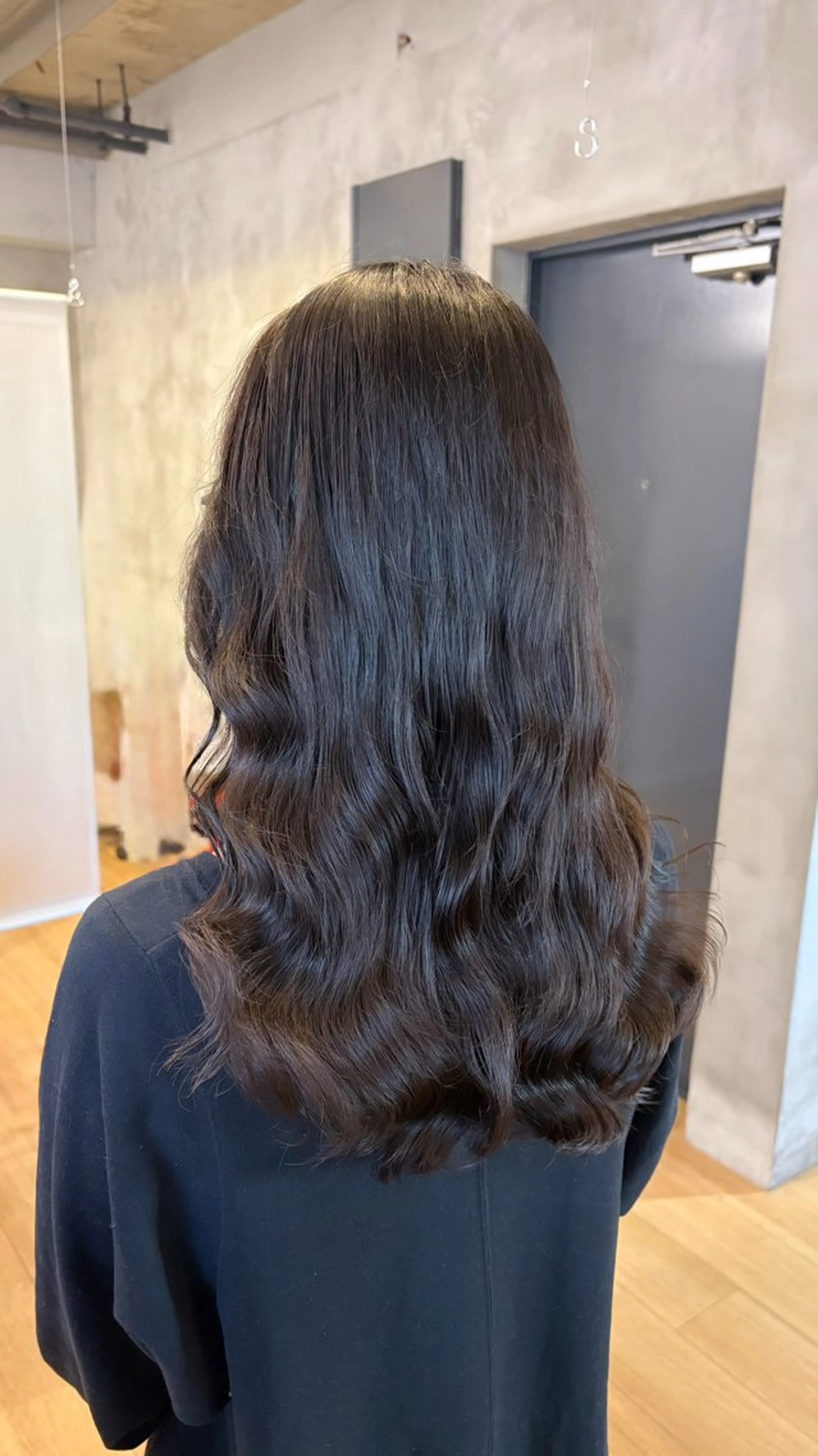 ミディアム カラー パーマ カット パーマ ♠️暗髪レイヤー♠️ 中山唯斗のヘアスタイル