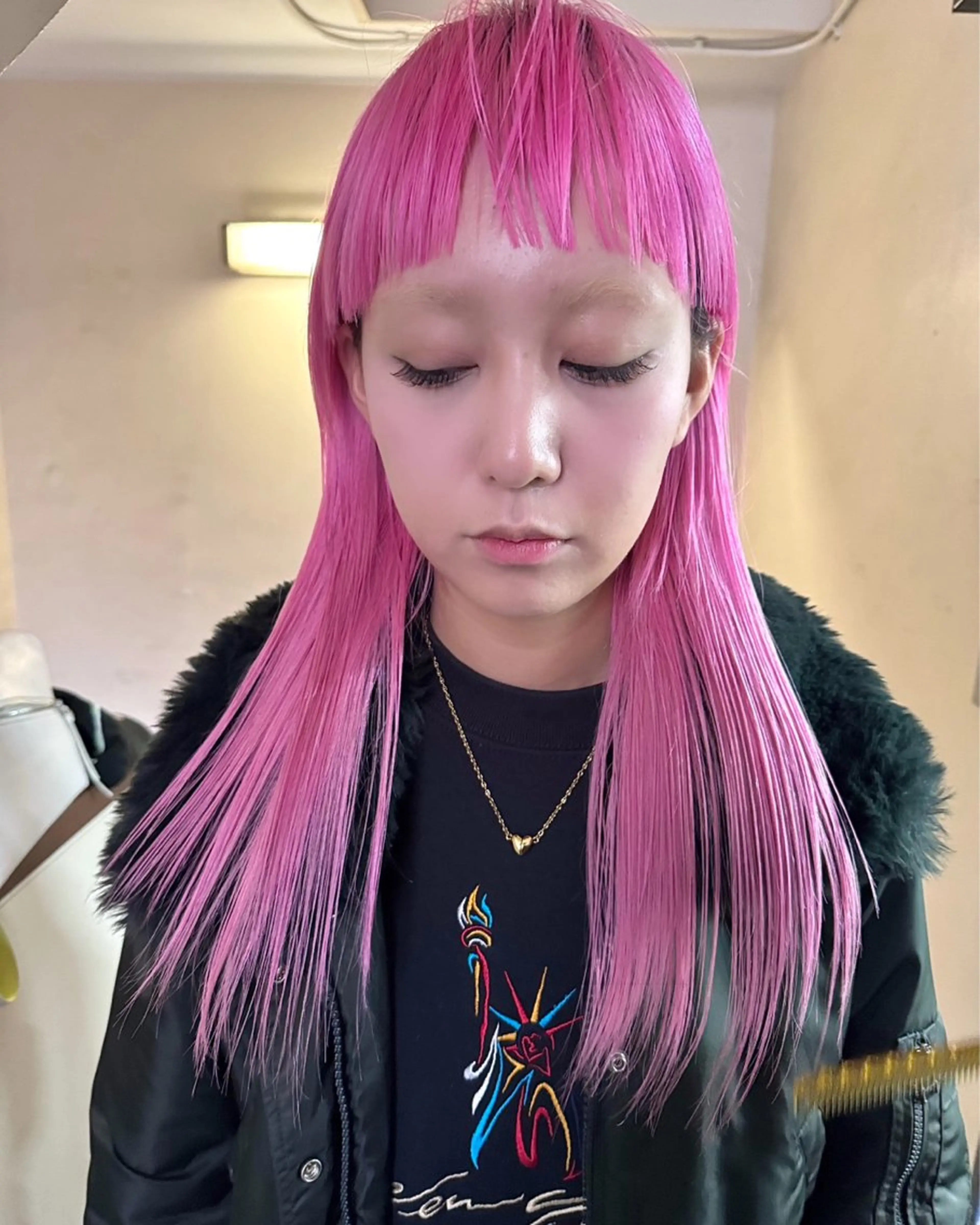 ロング カラー ヘアアレンジ 丸山渉/パーマ エフェクトブリーチのヘアスタイル