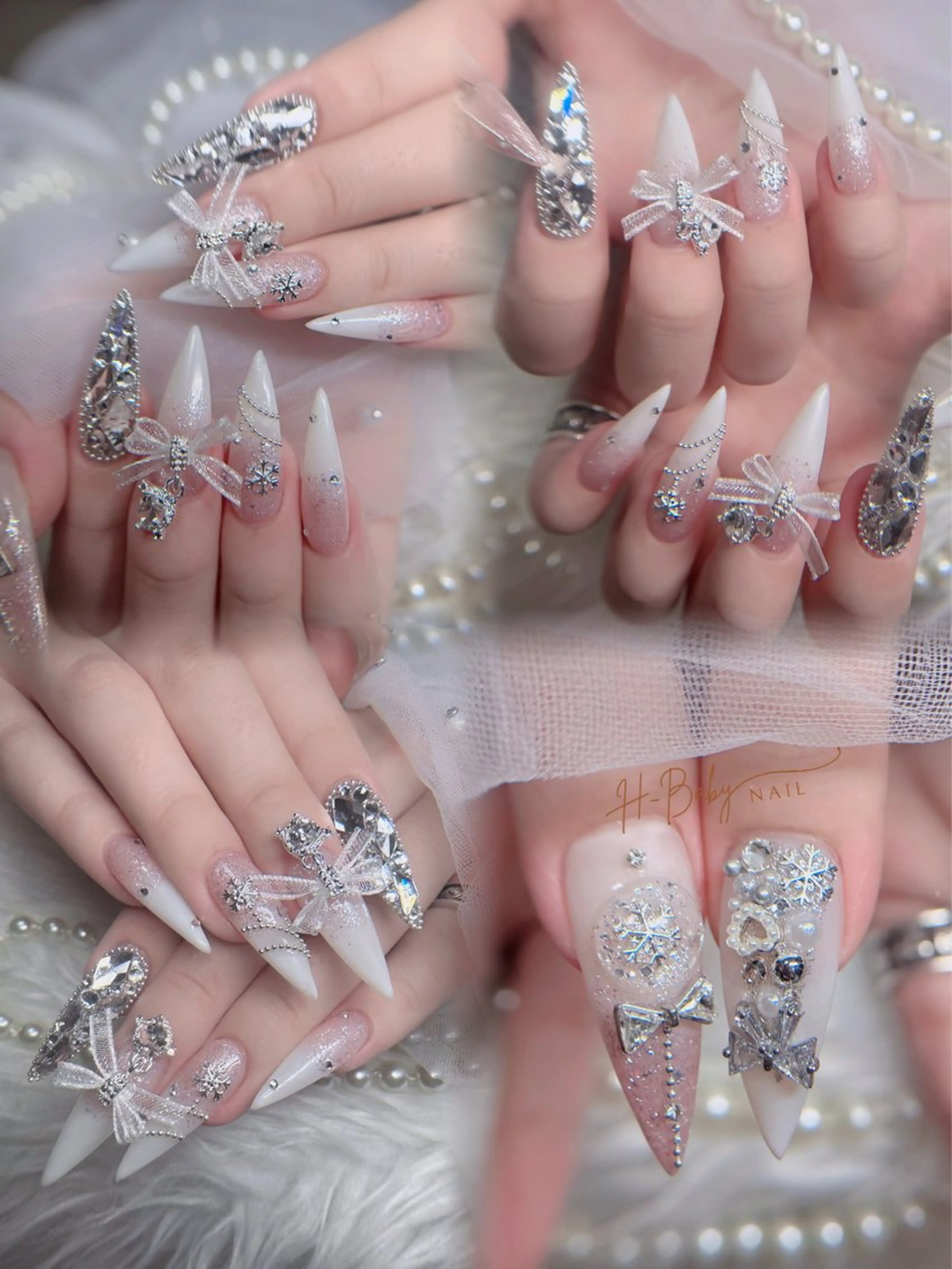 ネイル アートネイル 成人式 ジェルネイル ニュアンスネイル 夏ネイル ハンドネイル neco H.babynailのネイルデザイン