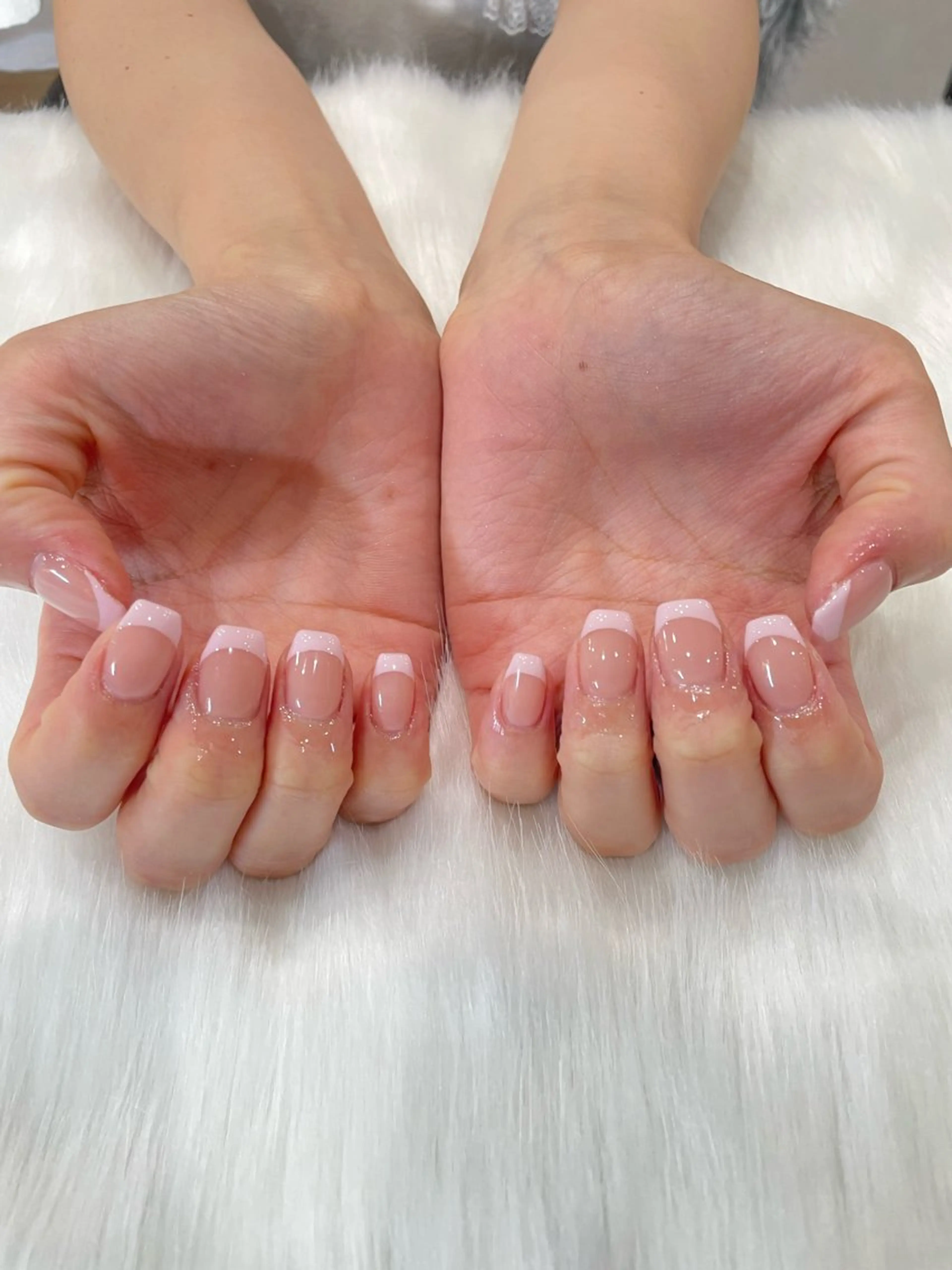 ネイル フレンチネイル ピンク 🌐mifumi🌐 Rommy 京橋のネイルデザイン