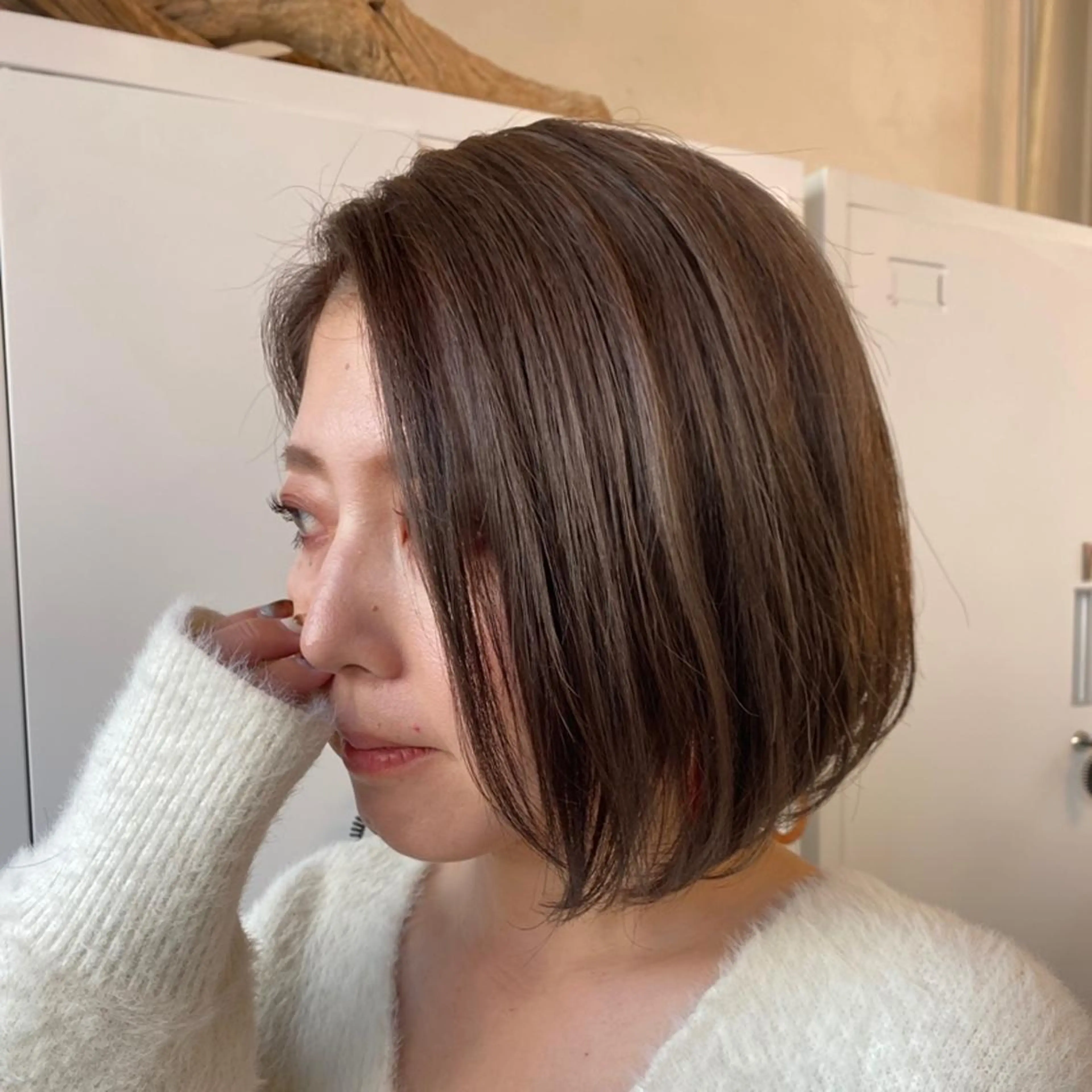 ミディアム カラー ヘアアレンジ ボブ カット ヘアカラー ナカジ🌸ロブ/ボブ /前髪🌸のヘアスタイル