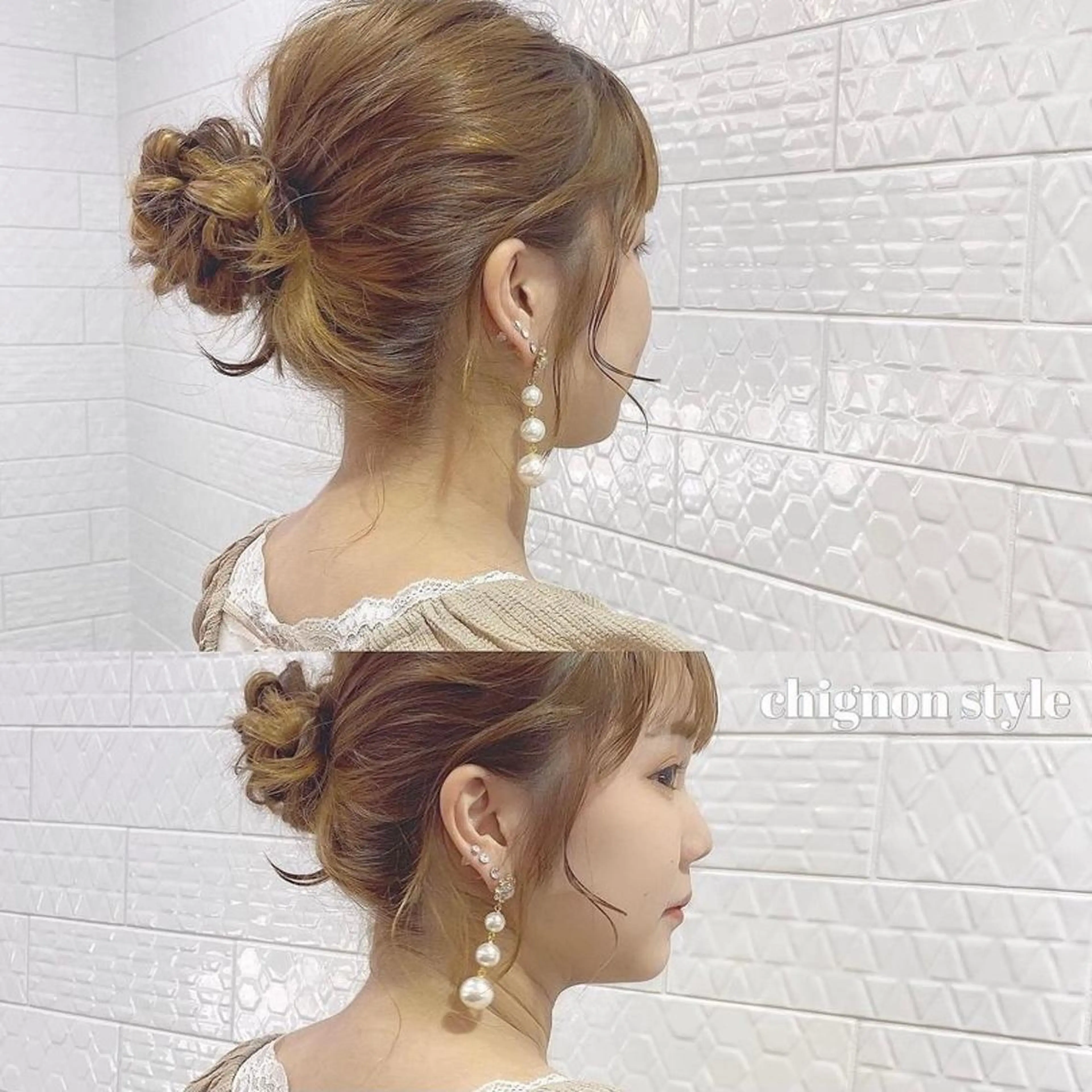 セミロング お団子ヘア mako︴ Euphoriaのヘアスタイル